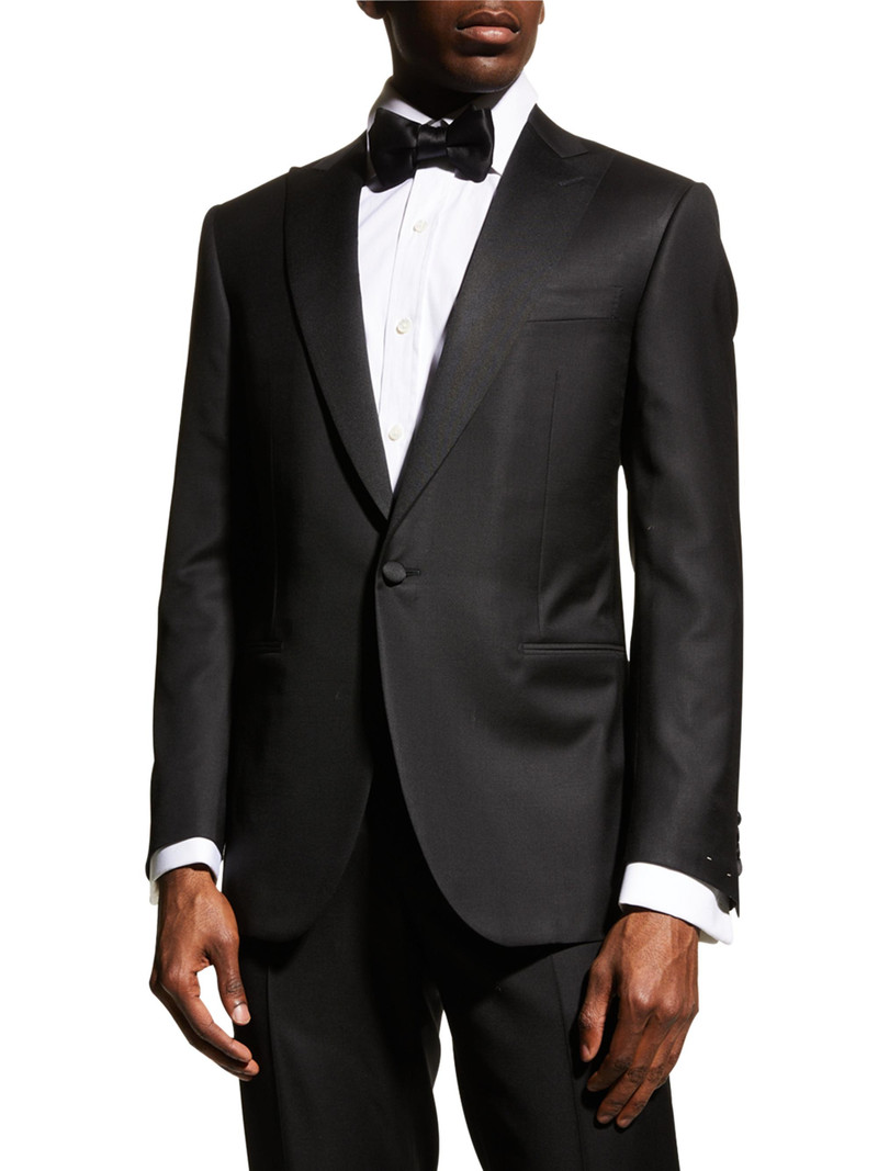 Men's Leader Classic-Fit Wool Tuxedo - Black 4
