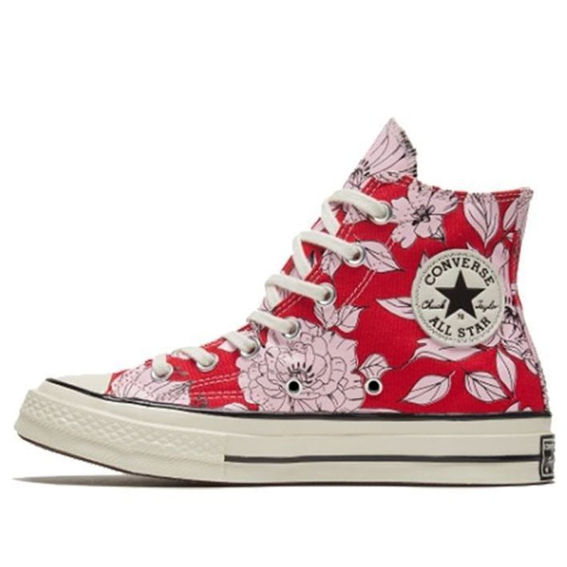 (WMNS) Converse Chuck 70 High 'Vintage Floral - University Red' 568373C - 1