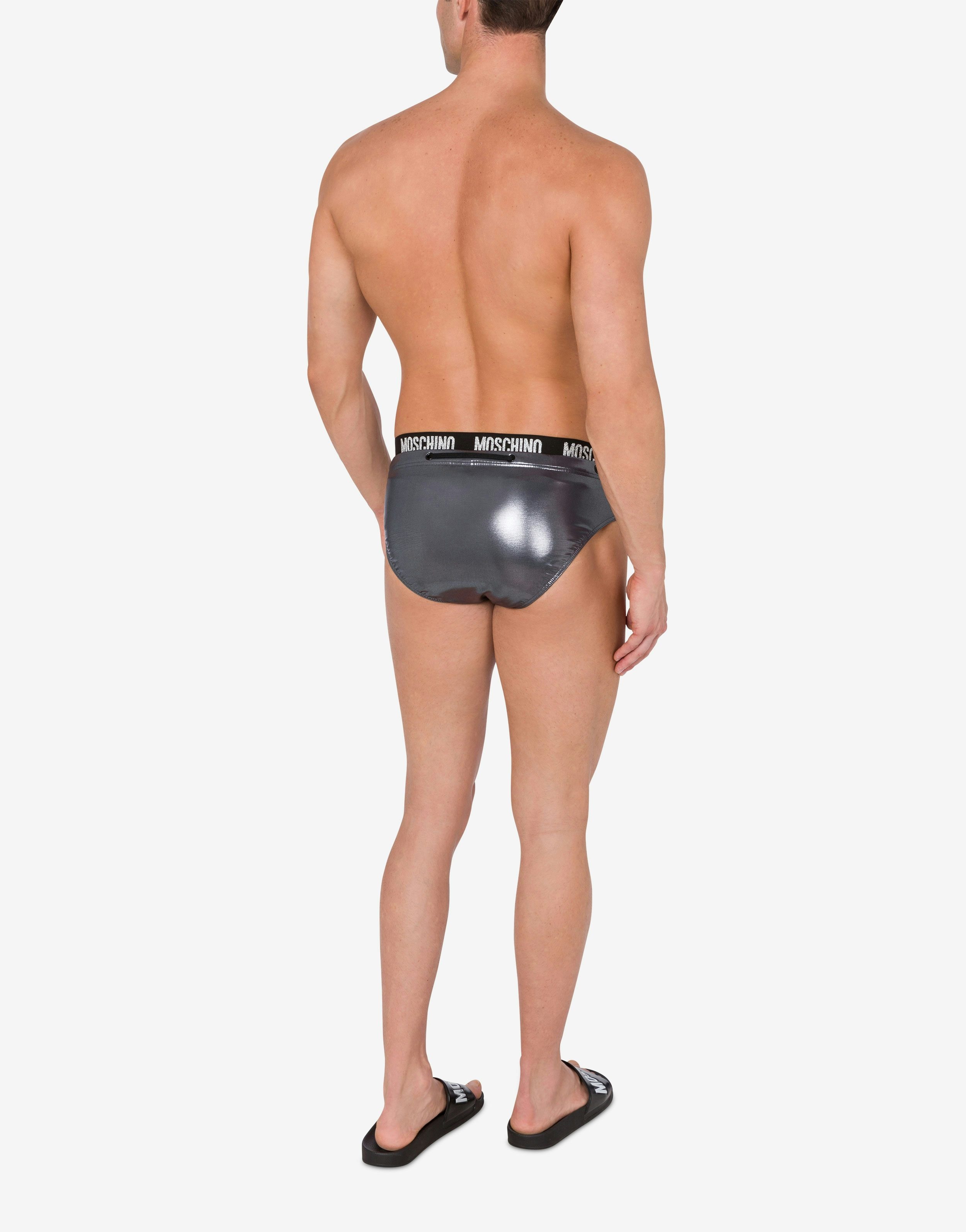 SWIM BRIEFS SHINY & SILVER - 3