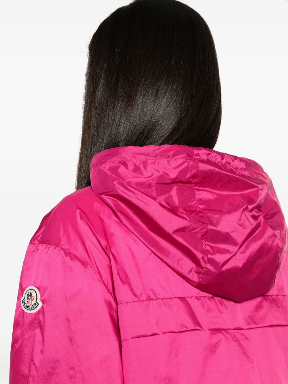 logo-appliquÃ© hooded jacket - 5