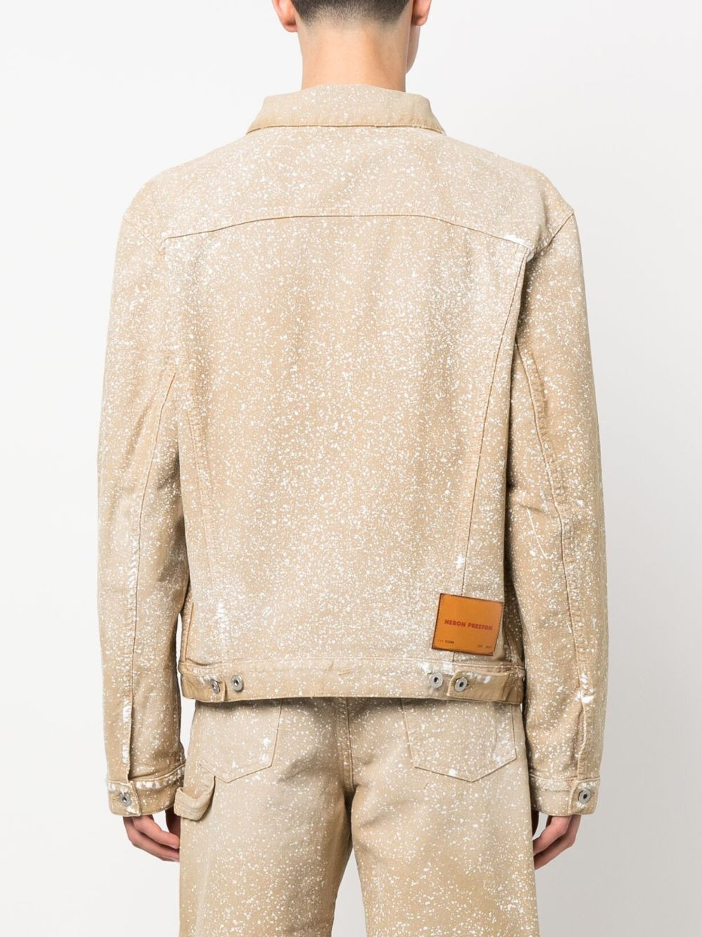 paint-splatter denim shirt jacket - 4
