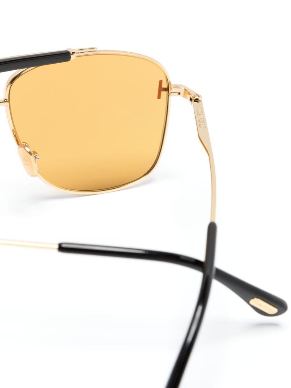 polished pilot-frame sunglasses - 3