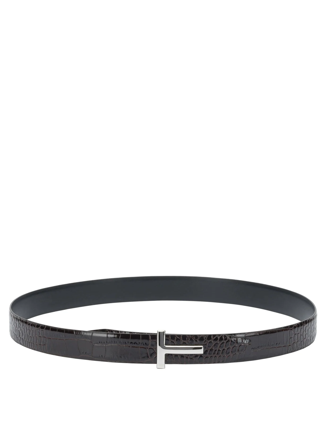 Tom Ford Belt With Crocodile Print - 1