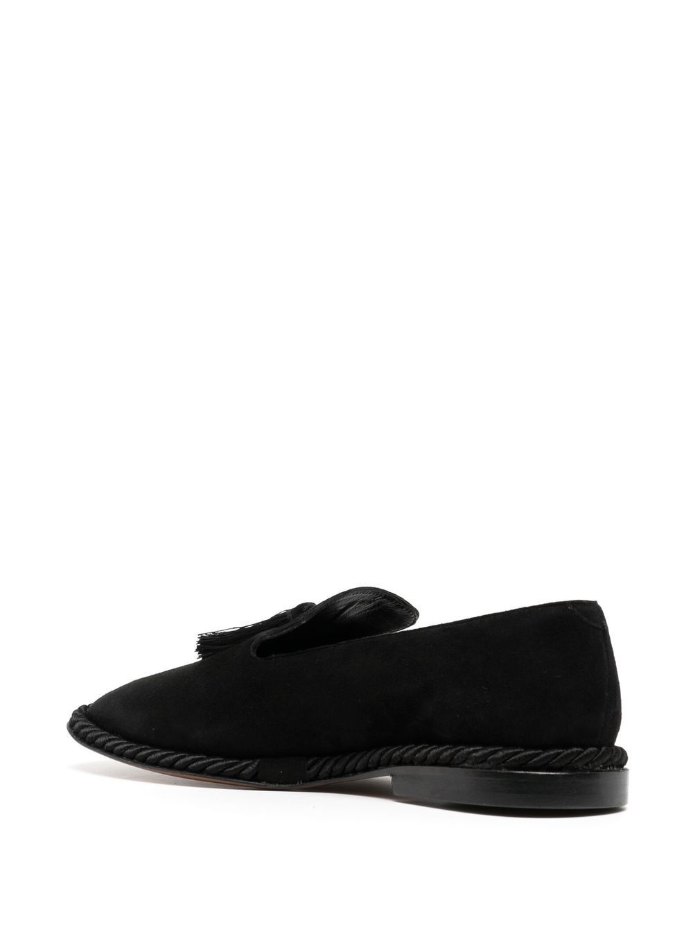 tassel-detail suede loafers - 3