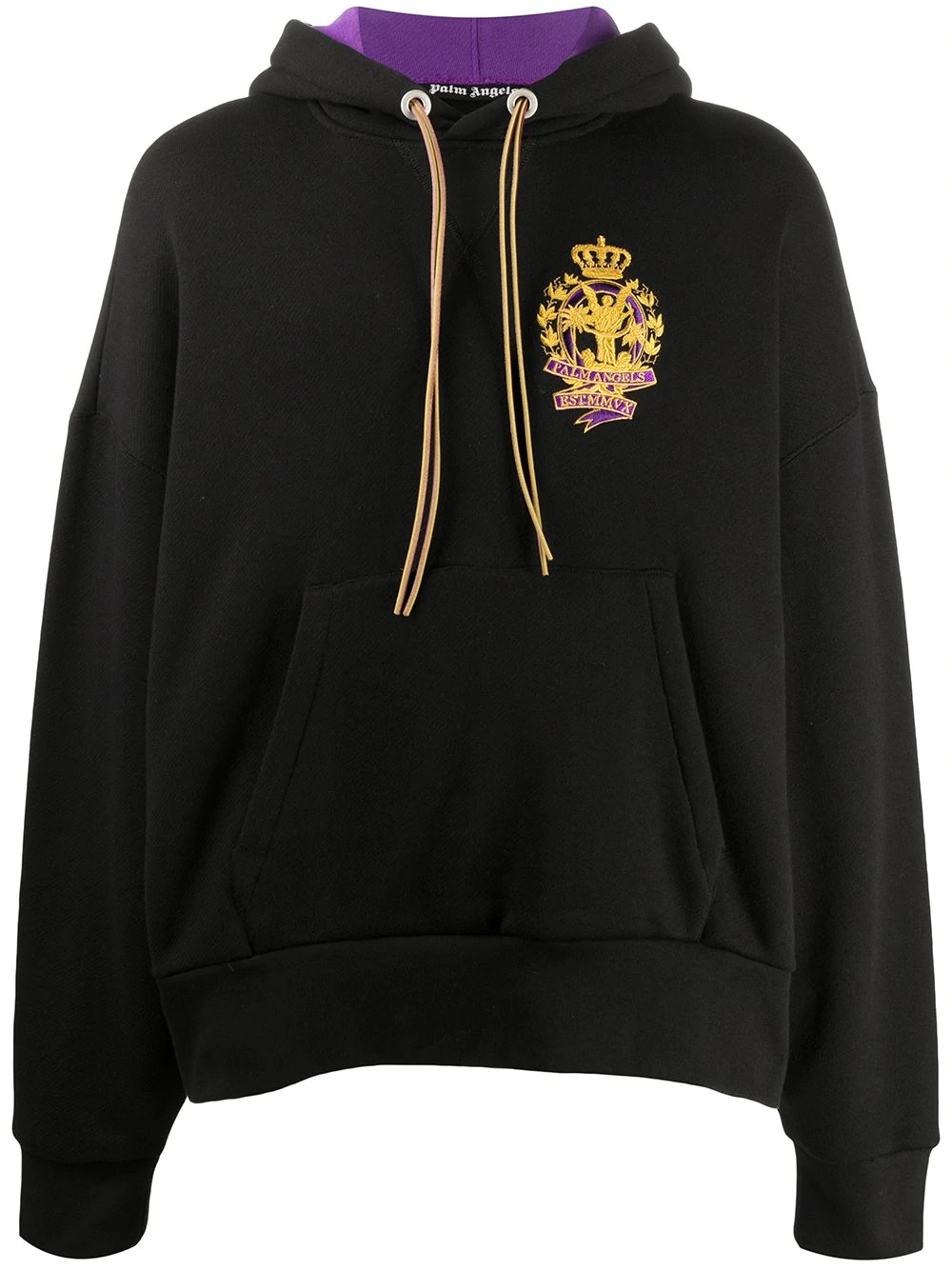 embroidered logo print hoodie - 1