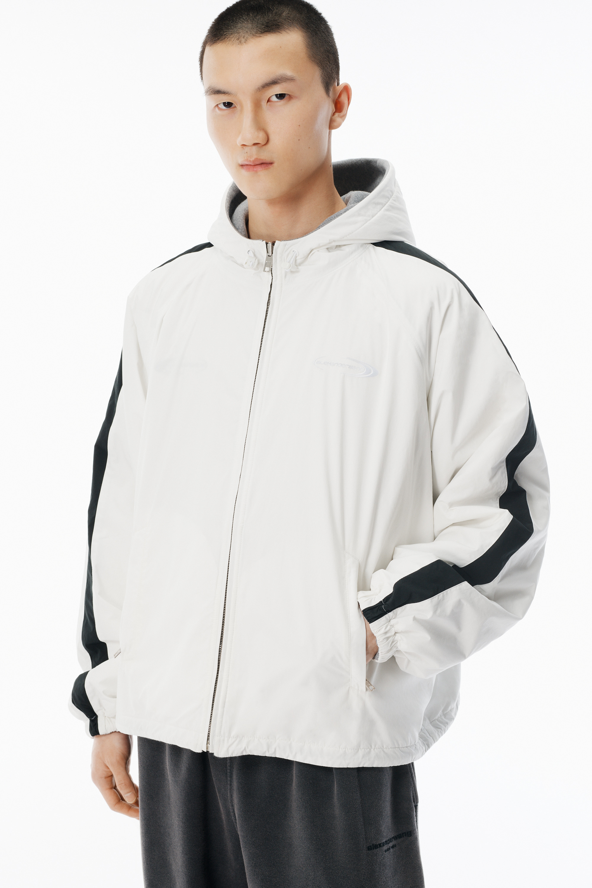 Black Reversible Track Jacket - 3