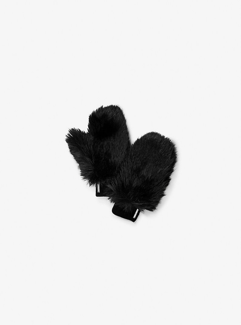 Faux Fur and Wool Gloves 1