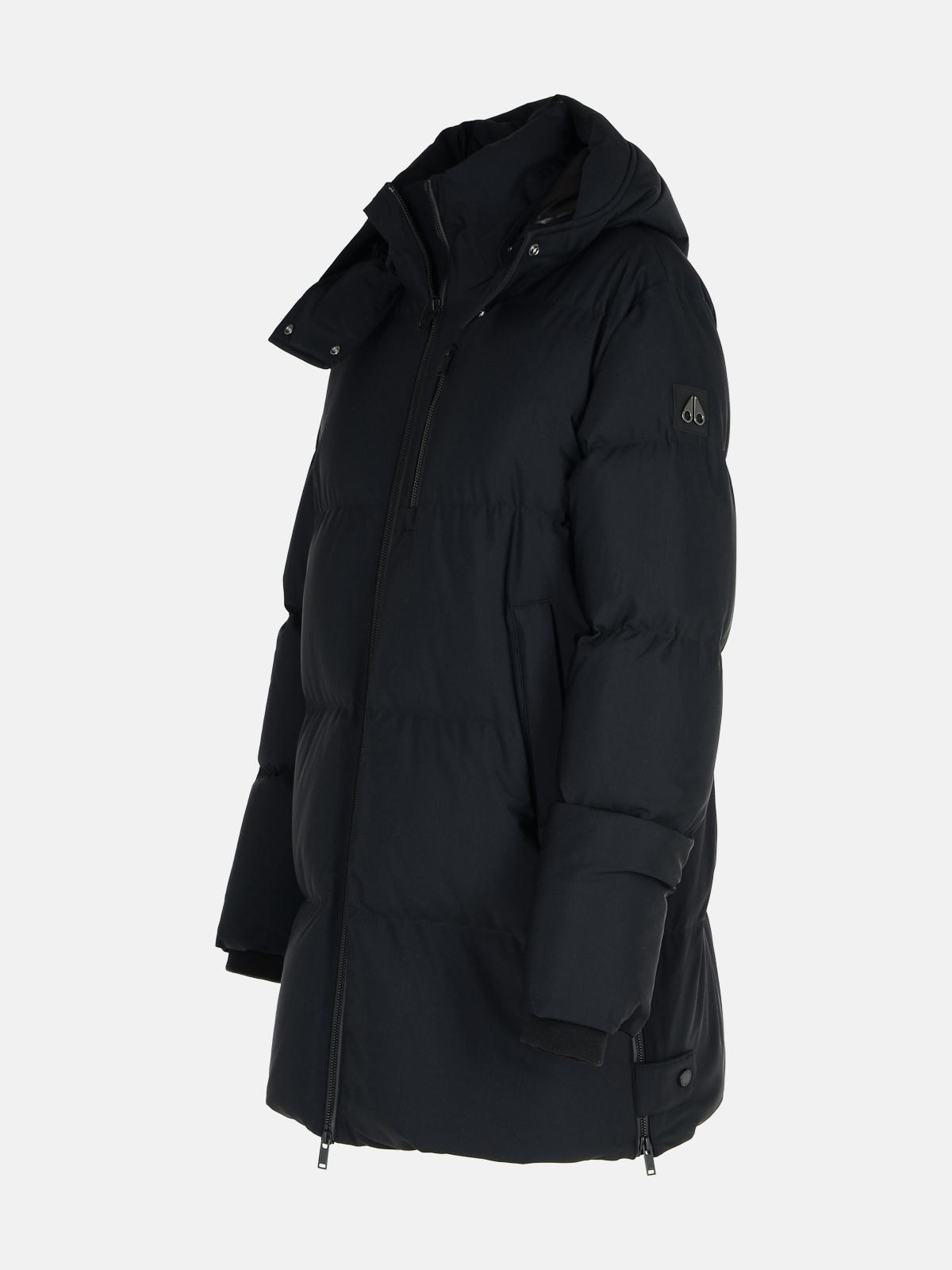 'CHELIA 3Q' BLACK NYLON BLEND PARKA - 2