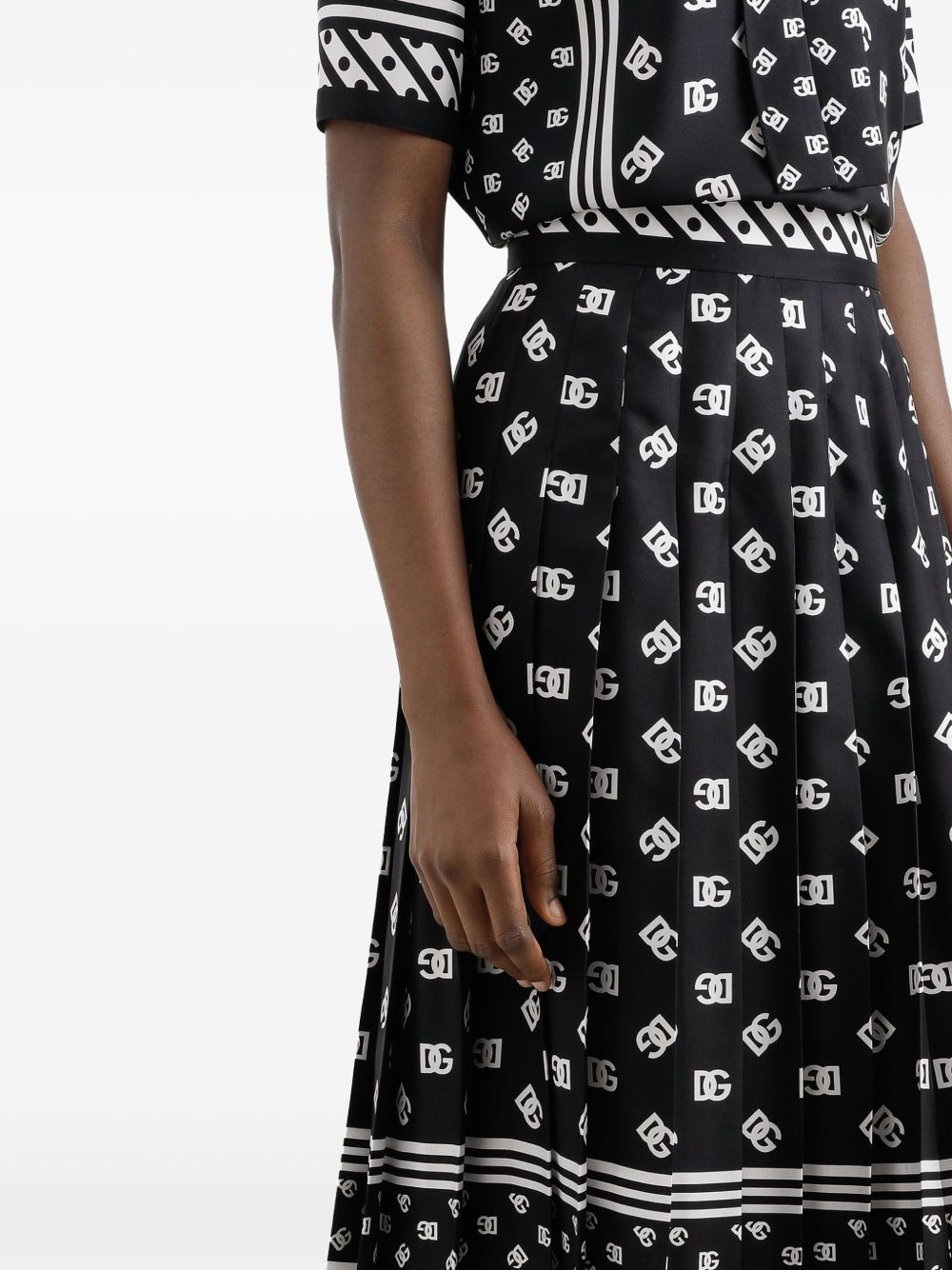 monogram midi skirt - 5