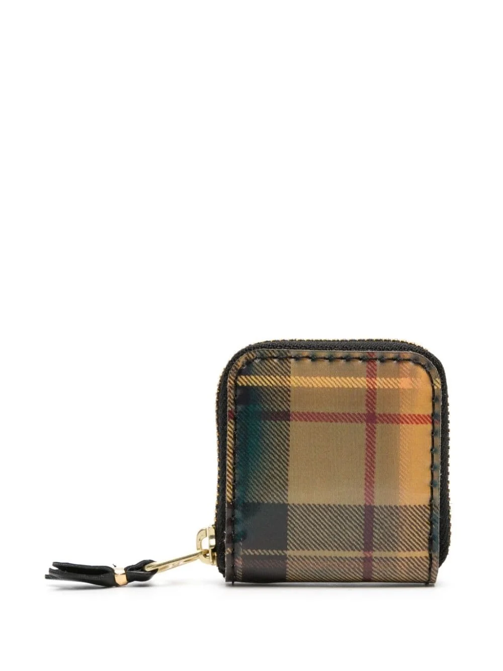 tartan-check lenticular wallet - 1