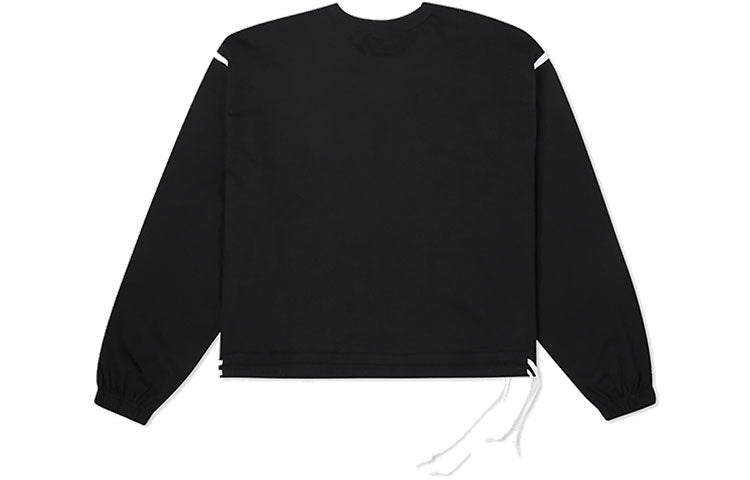 (WMNS) Converse Converse Long Sleeve Jersey Crew 'Black' 10022827-A01 - 2