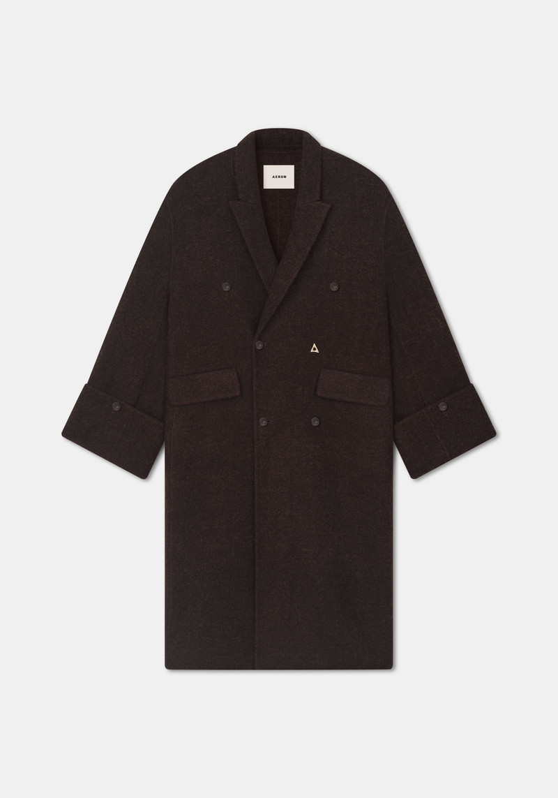 LIORA Oversized double-breasted wool-blend coat 1