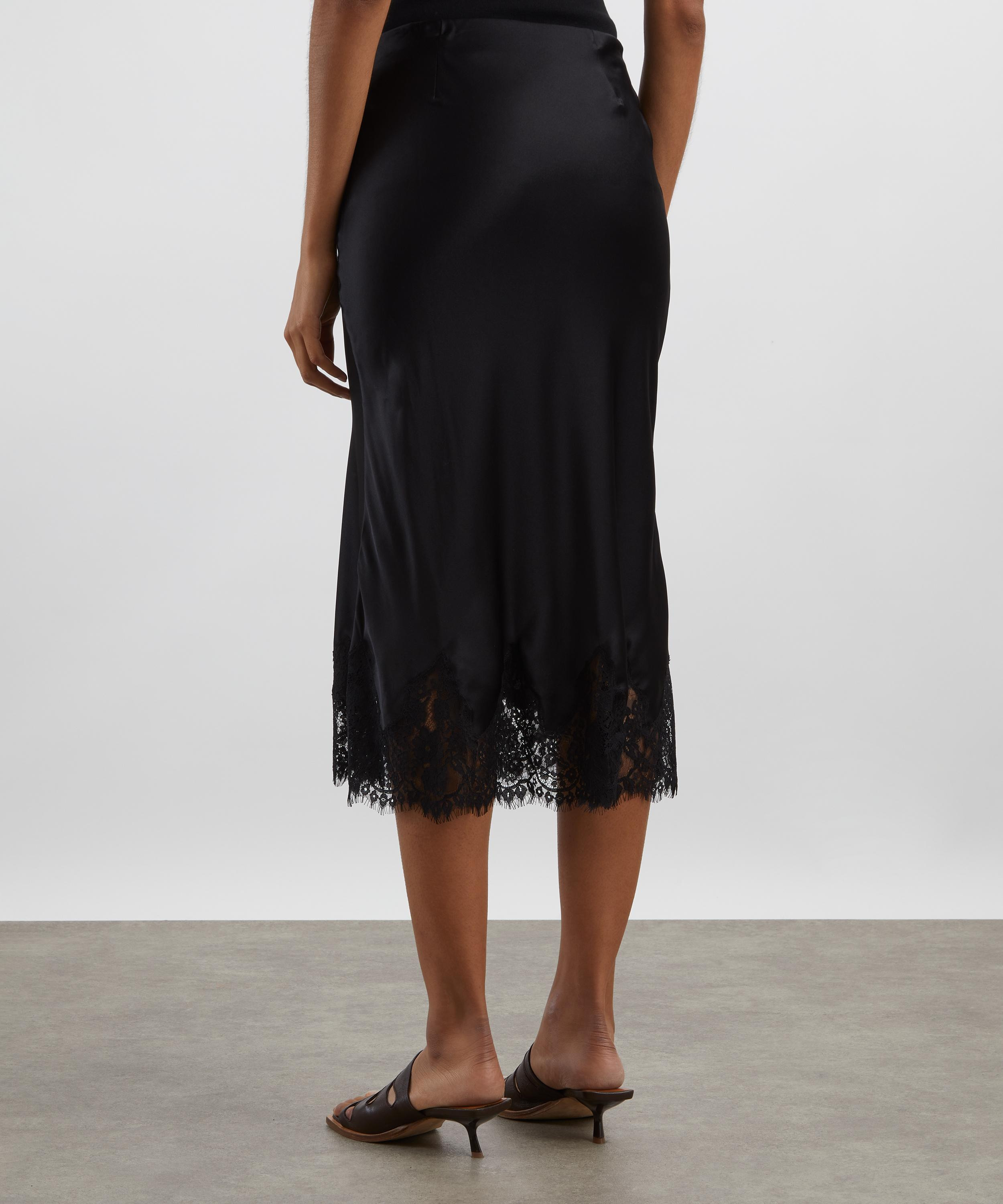 Carolina Black Silk Skirt - 4
