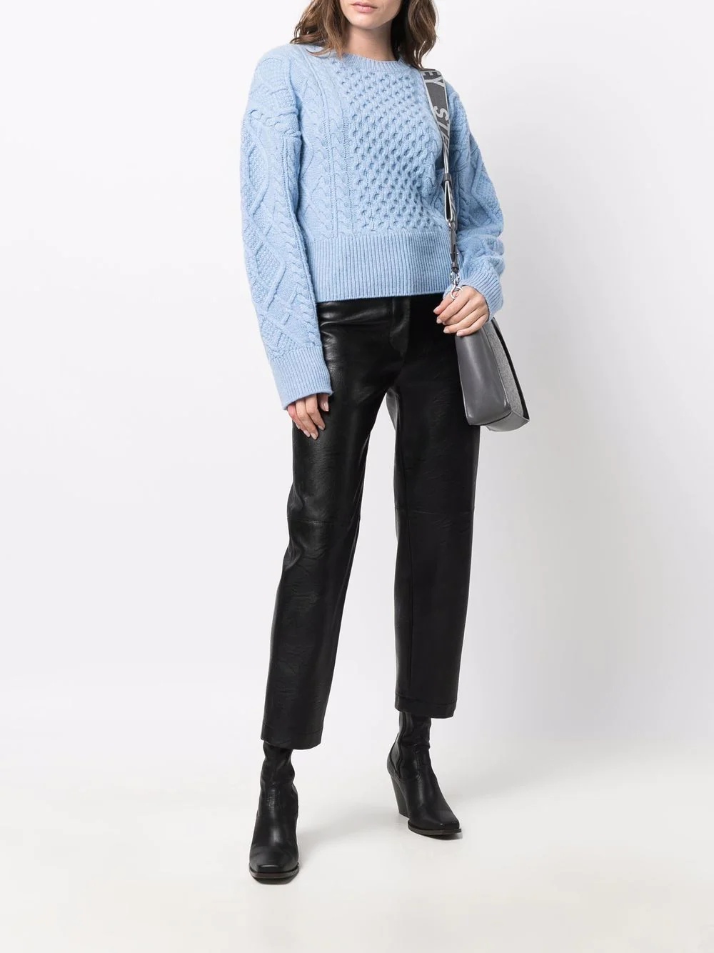 Aran-knit cropped jumper - 2