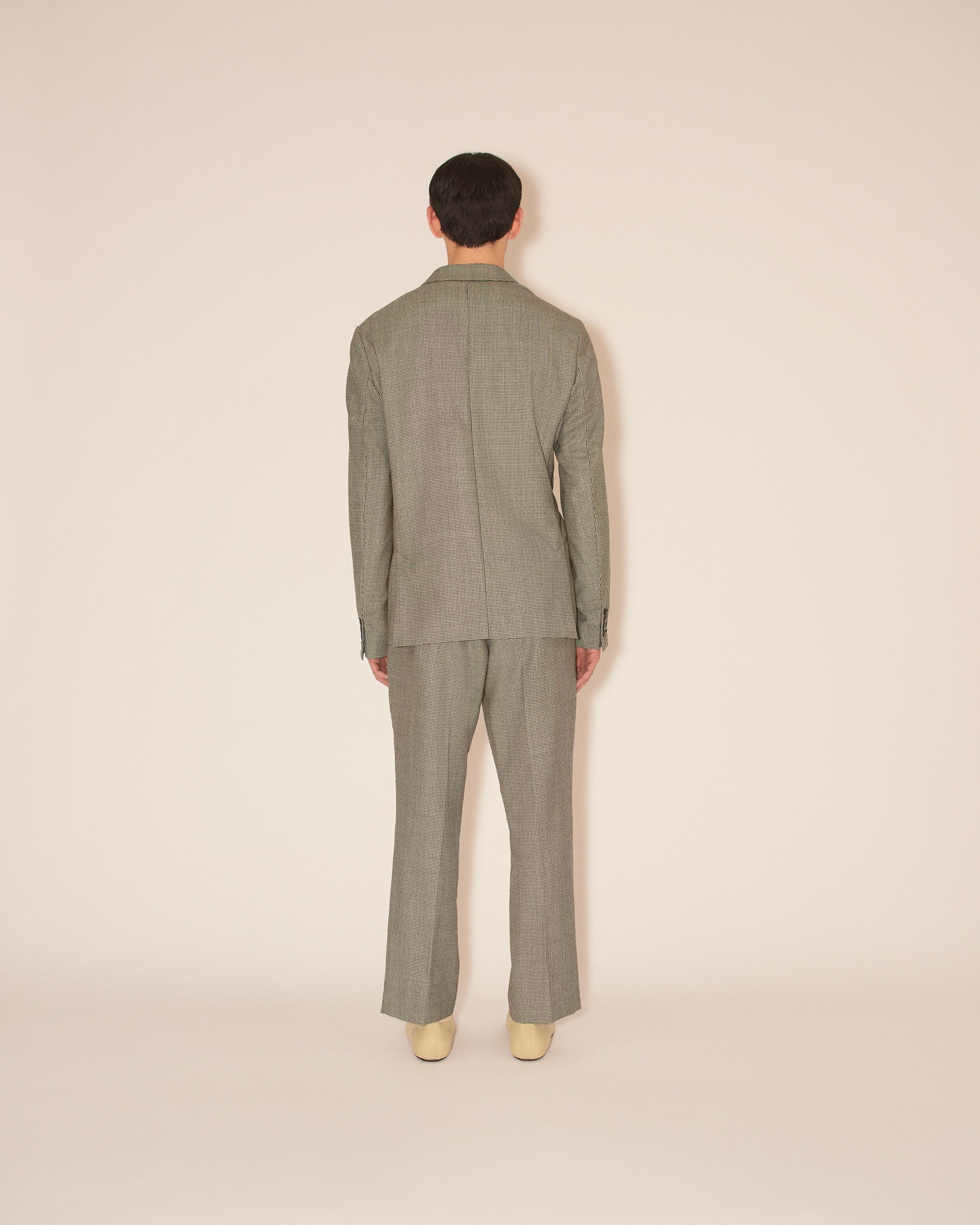 MILES - Double breasted suit jacket- Black/White - 2