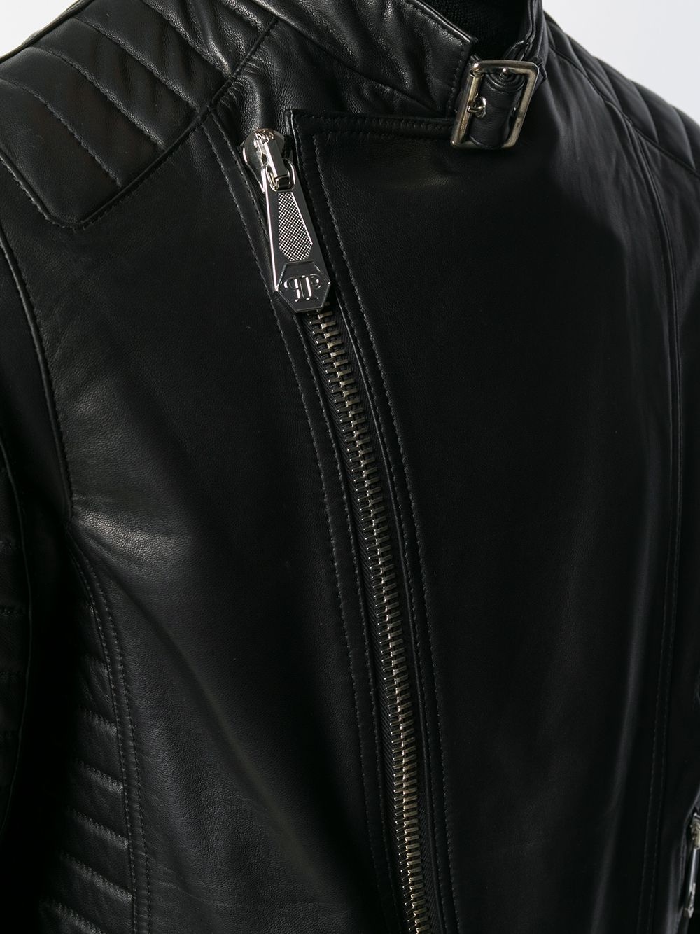 leather biker jacket - 5