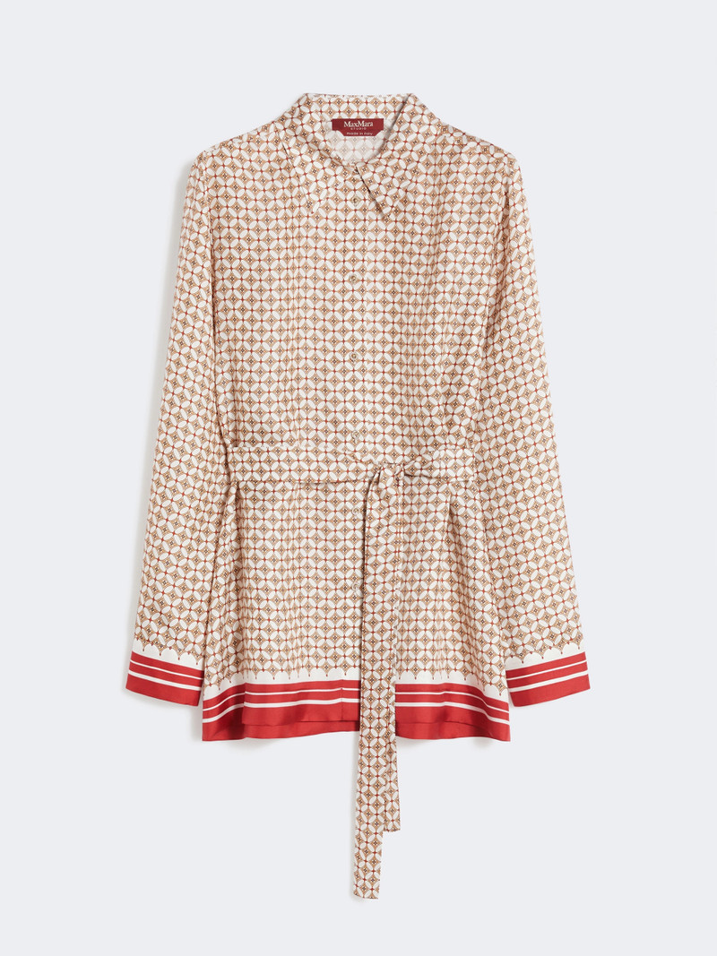 TENUTA Printed silk shirt - RED 1