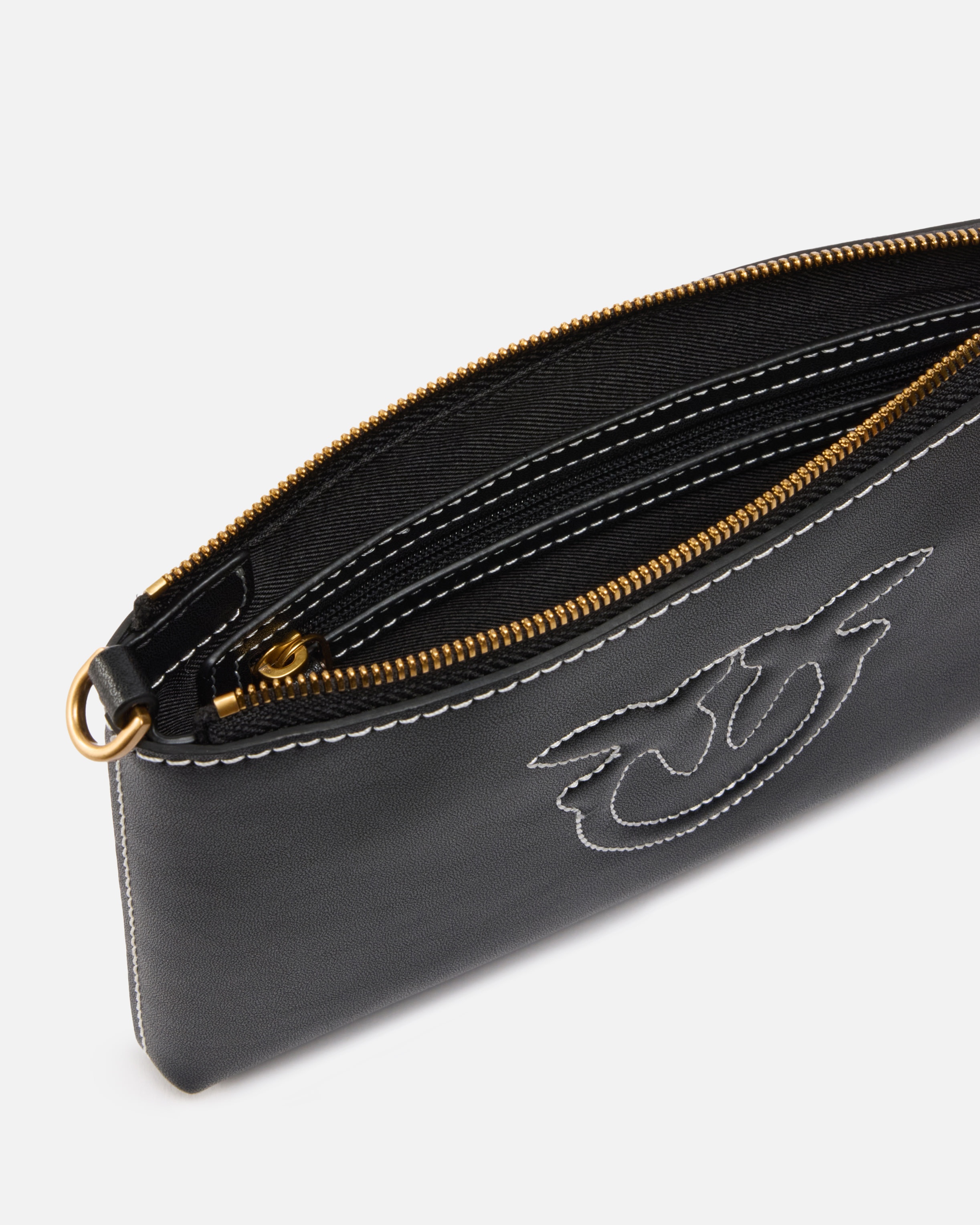FLAT LEATHER CROSSBODY BAG - 4