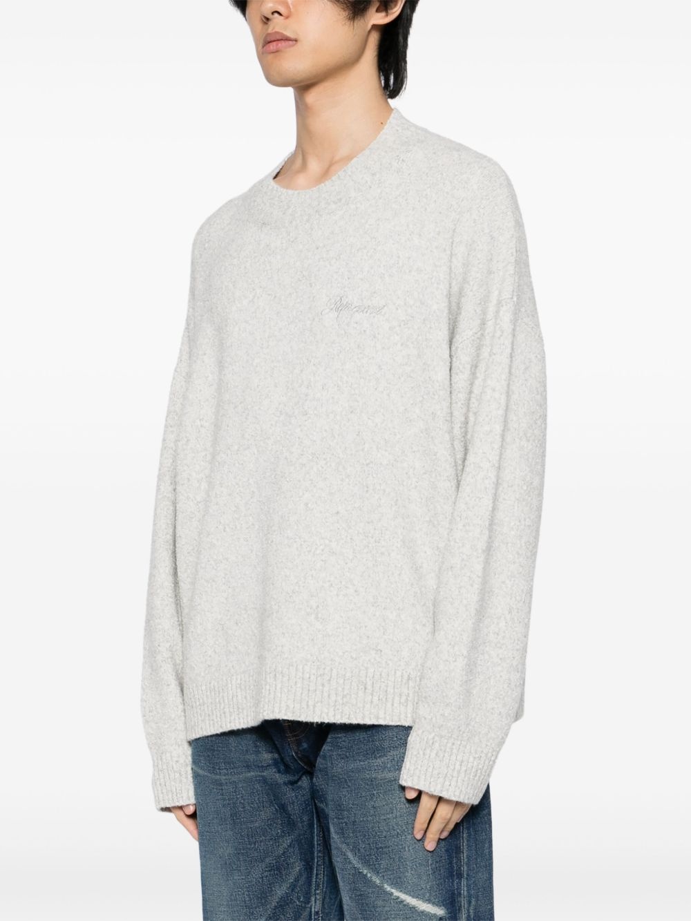 marled-knit jumper - 3