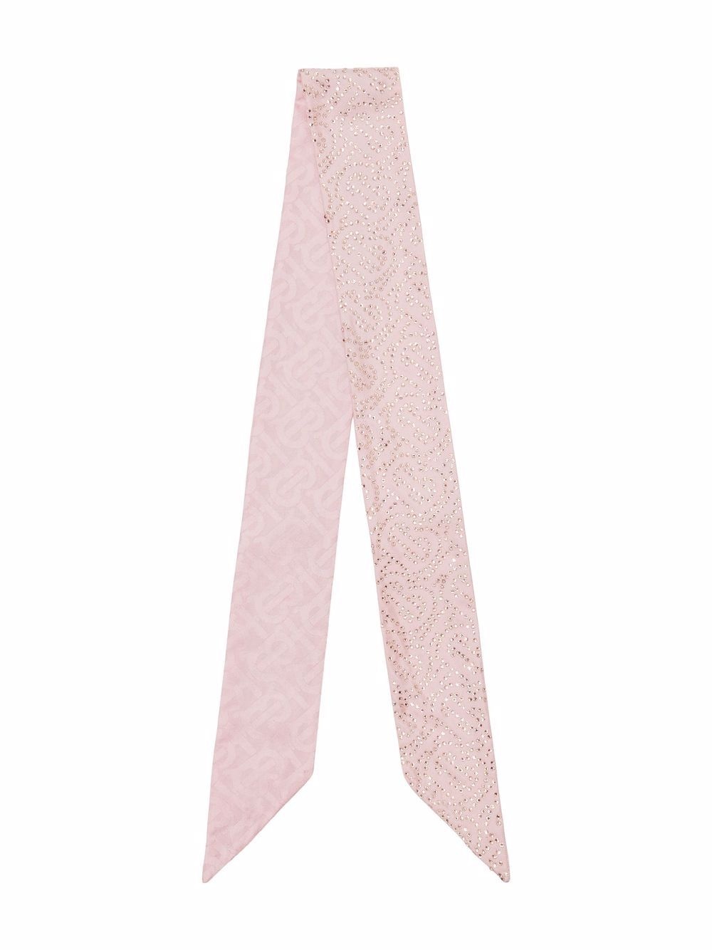 reversible crystal-embellished monogram scarf - 4