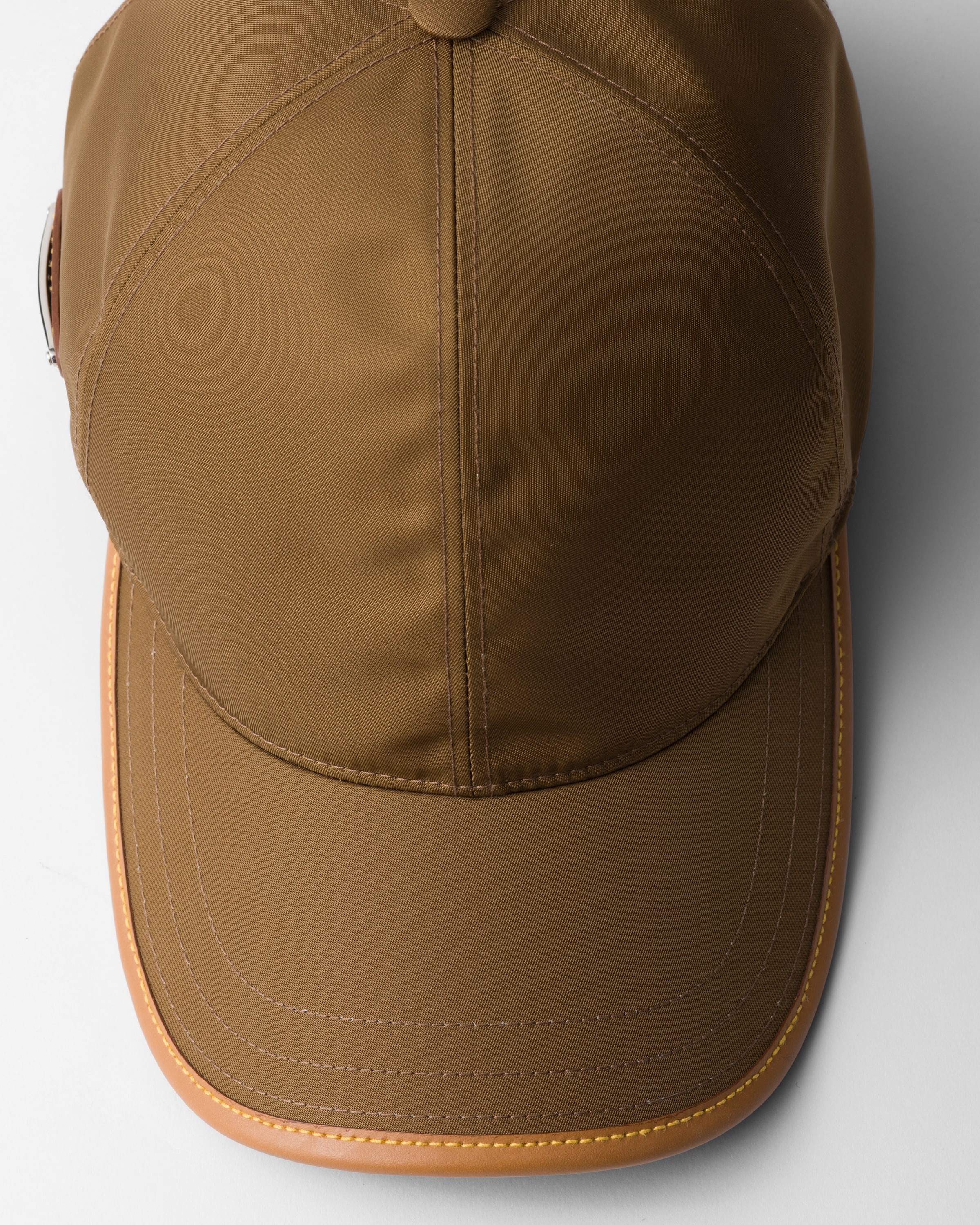 Re-Nylon and leather baseball cap - 4