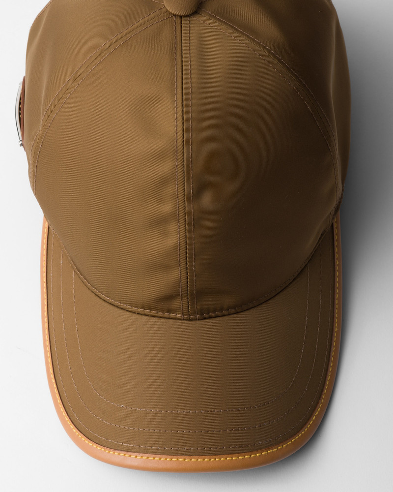Re-Nylon and leather baseball cap 4