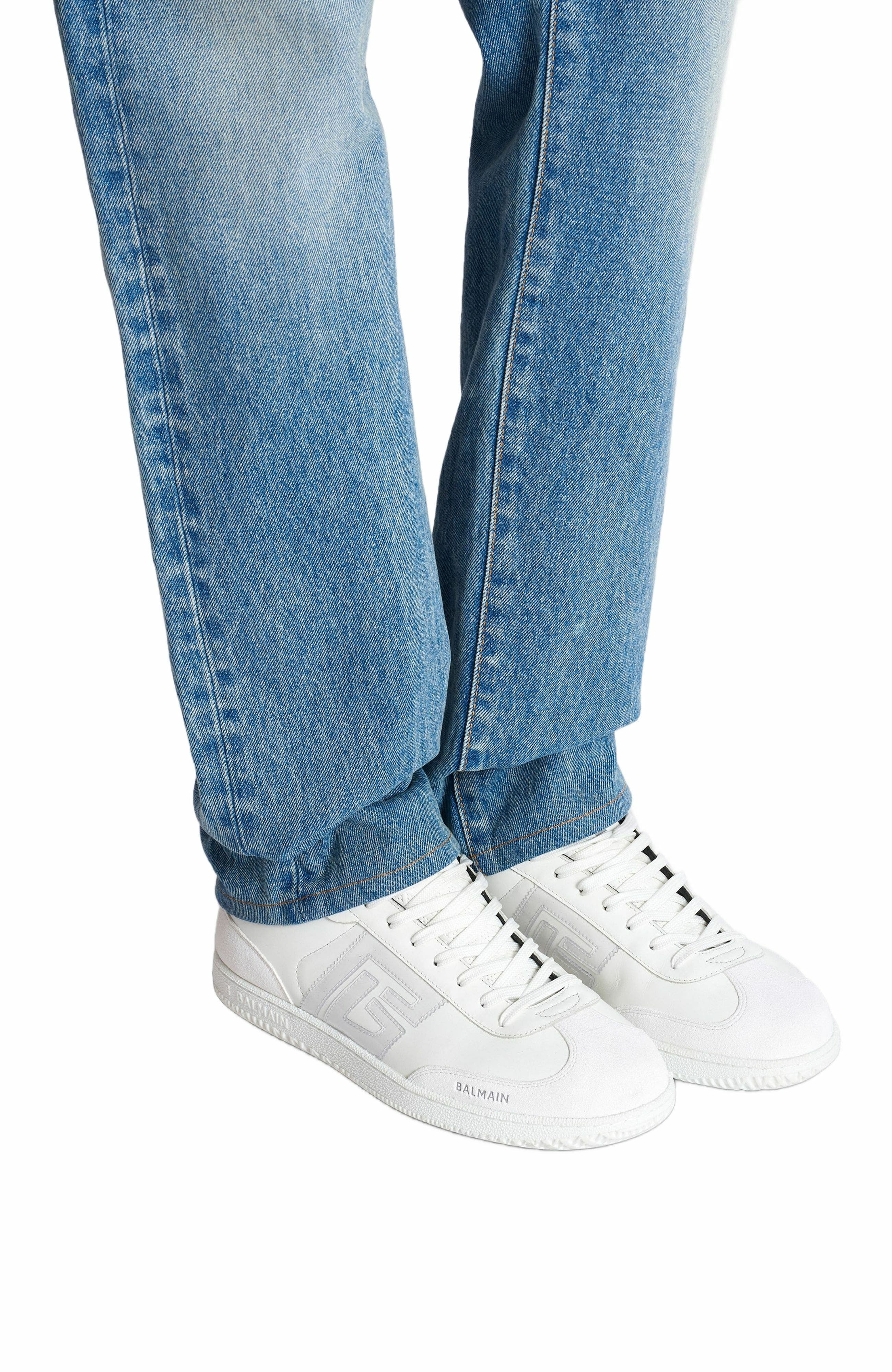 Suede Balmain Swan trainers in White at Nordstrom - 2