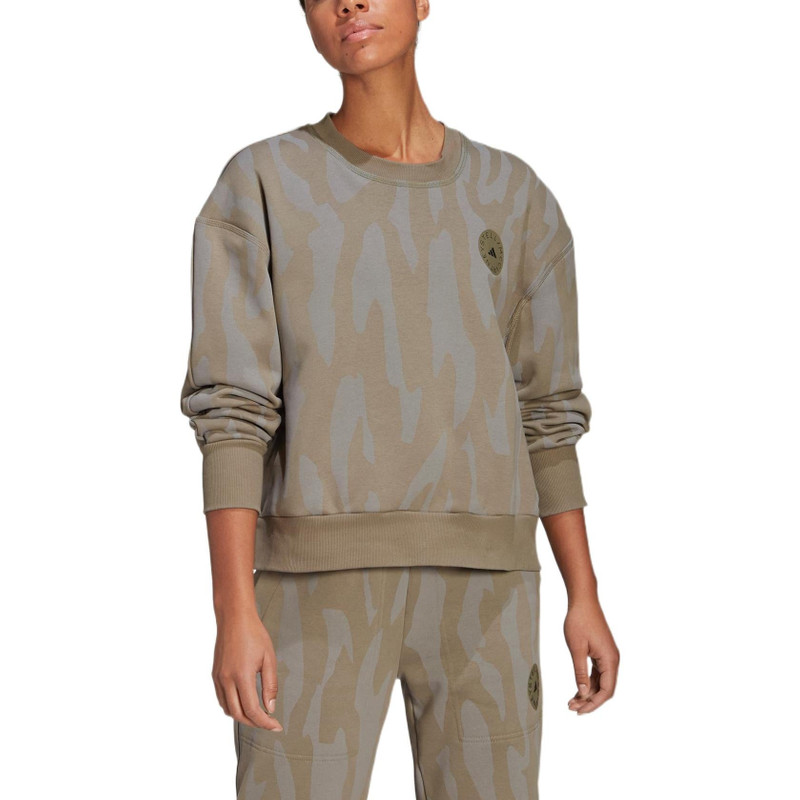 adidas (WMNS) adidas by Stella McCartney Jumper Sweaters 'Brown' GL7670 outlook