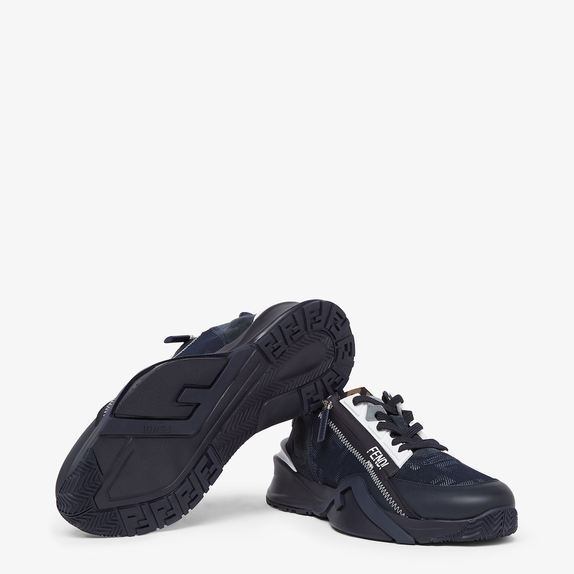 Blue fabric low-tops - 5