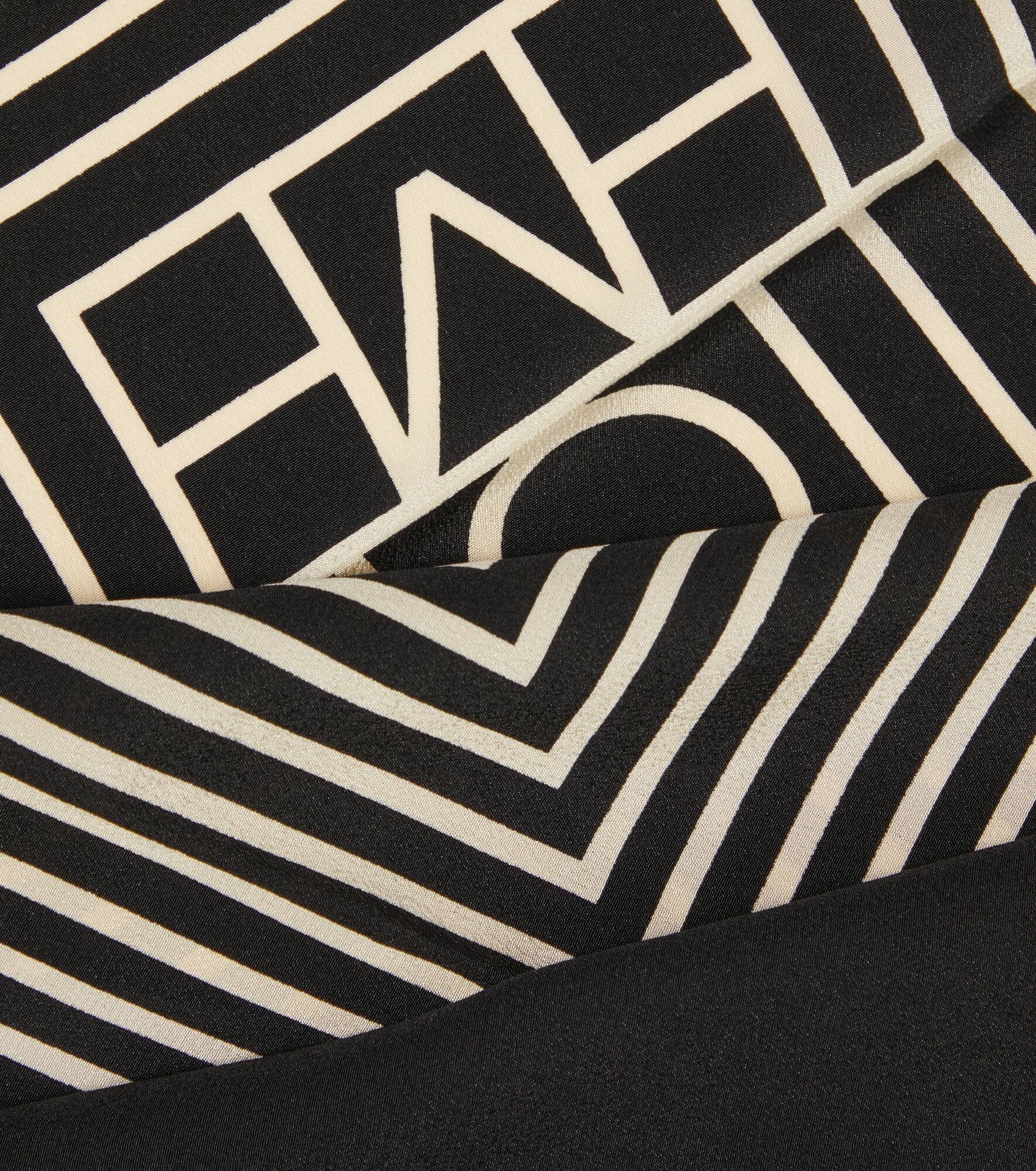 Printed silk scarf - 4