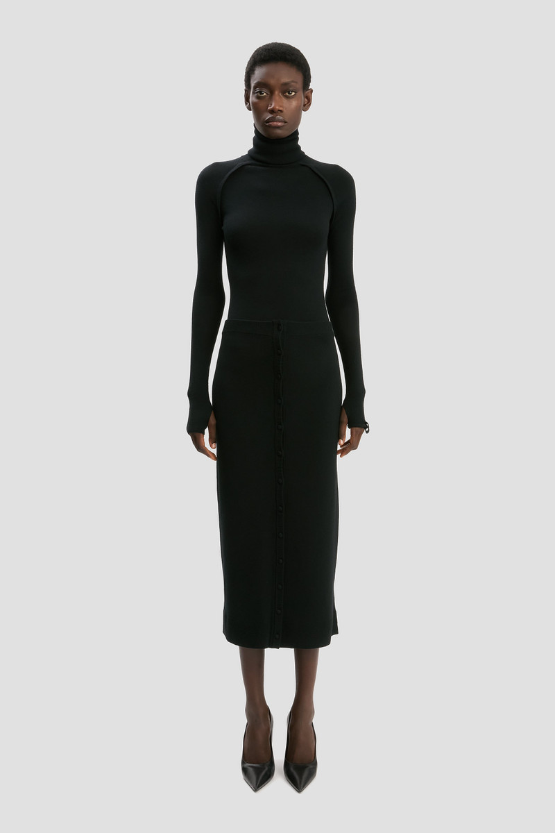 Victoria Beckham High Neck Top In Black outlook