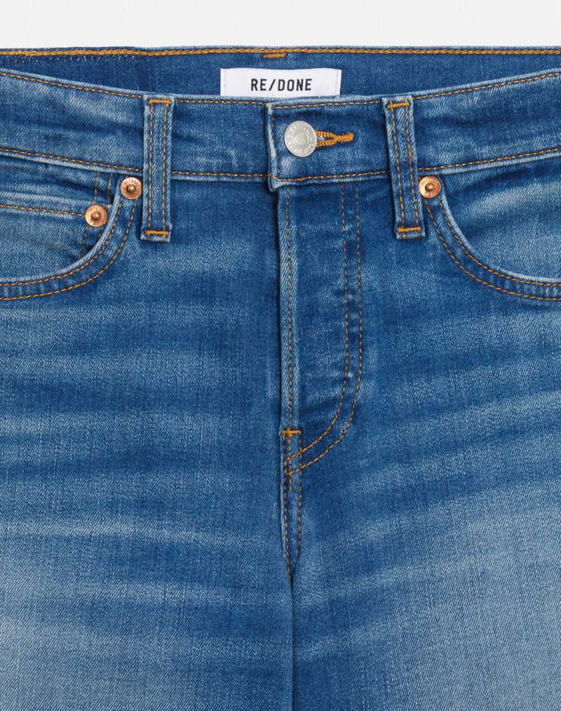 Comfort Stretch Mid Rise Wide Leg Crop - Viper Blue 11