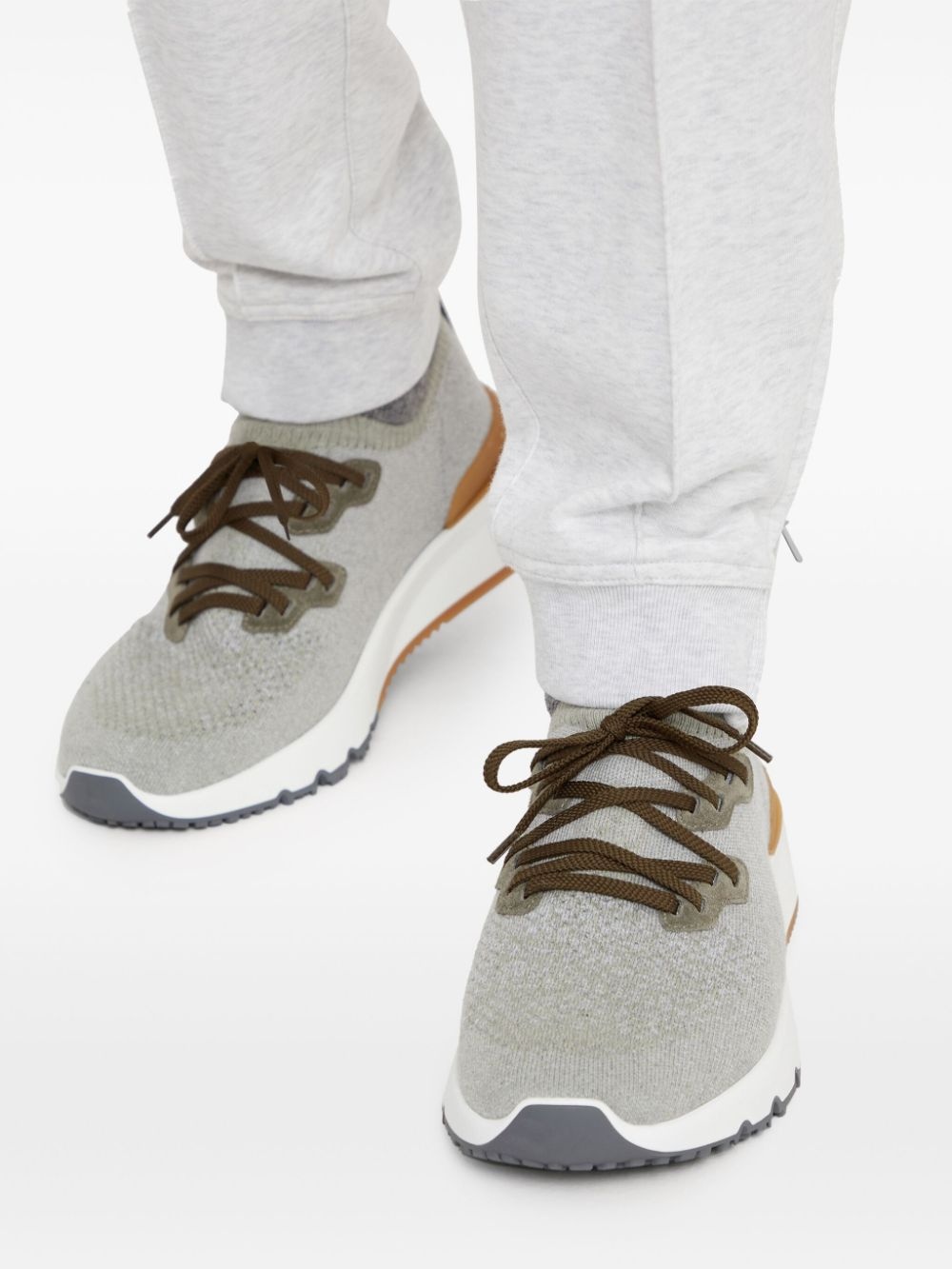Brunello Cucinelli Logo-print Cotton-blend Sneakers - 3