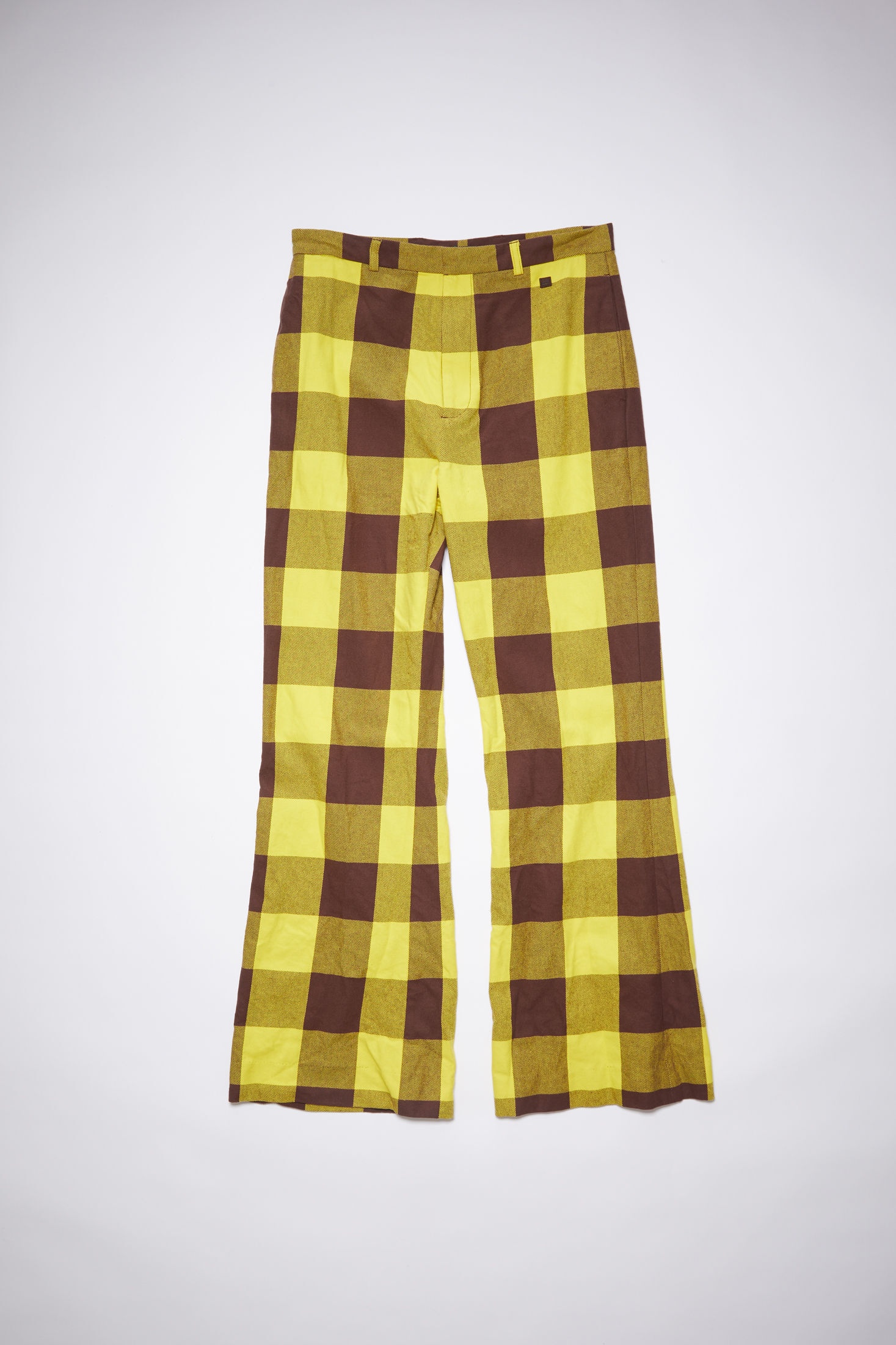 Check trousers - Yellow/brown - 1