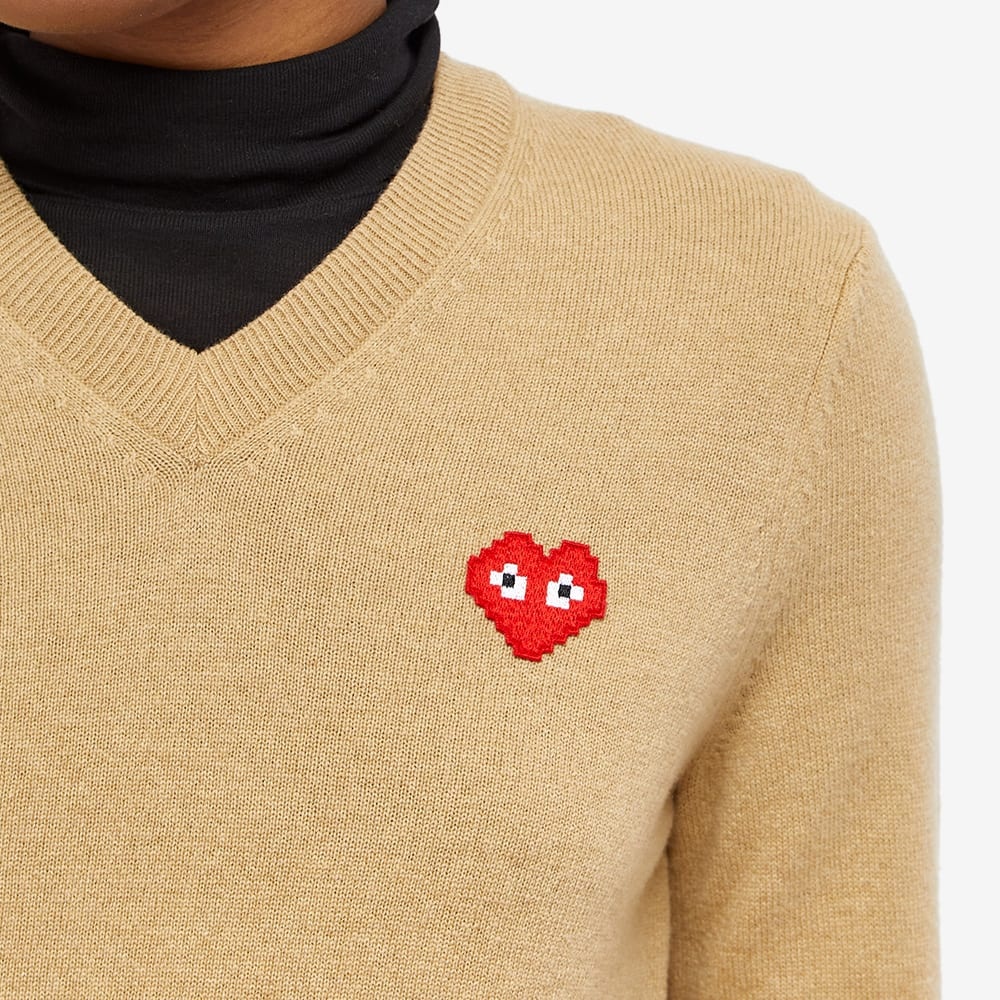 Comme des Garçons Play Invader Heart V-Neck Pullover - 5