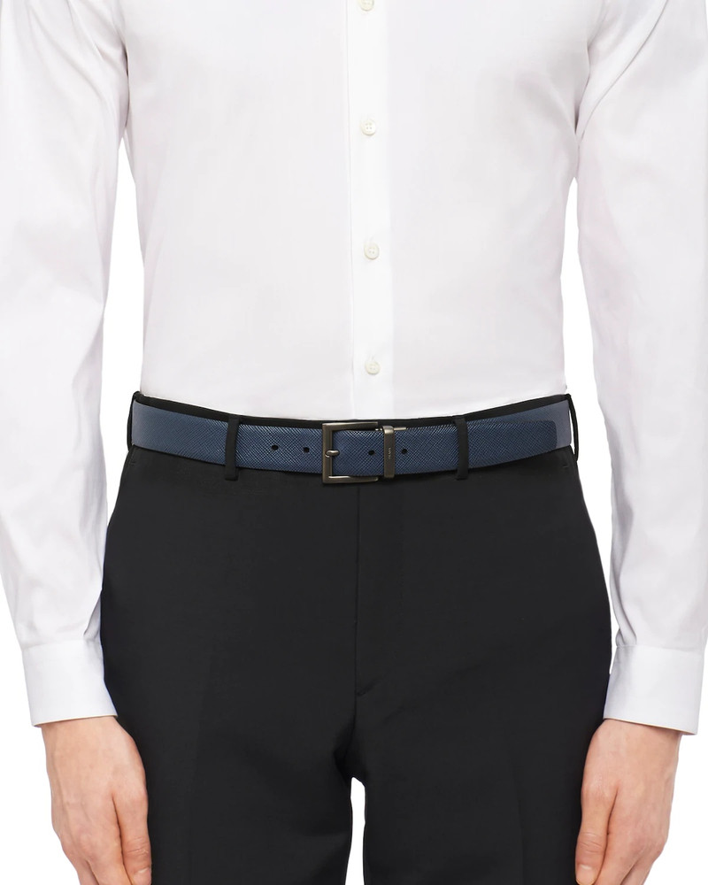 Saffiano Leather Reversible Belt 4