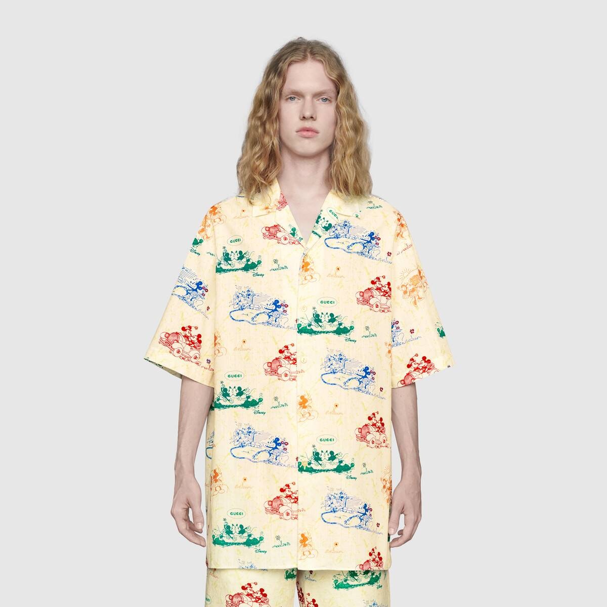 Disney x Gucci oversize bowling shirt - 3