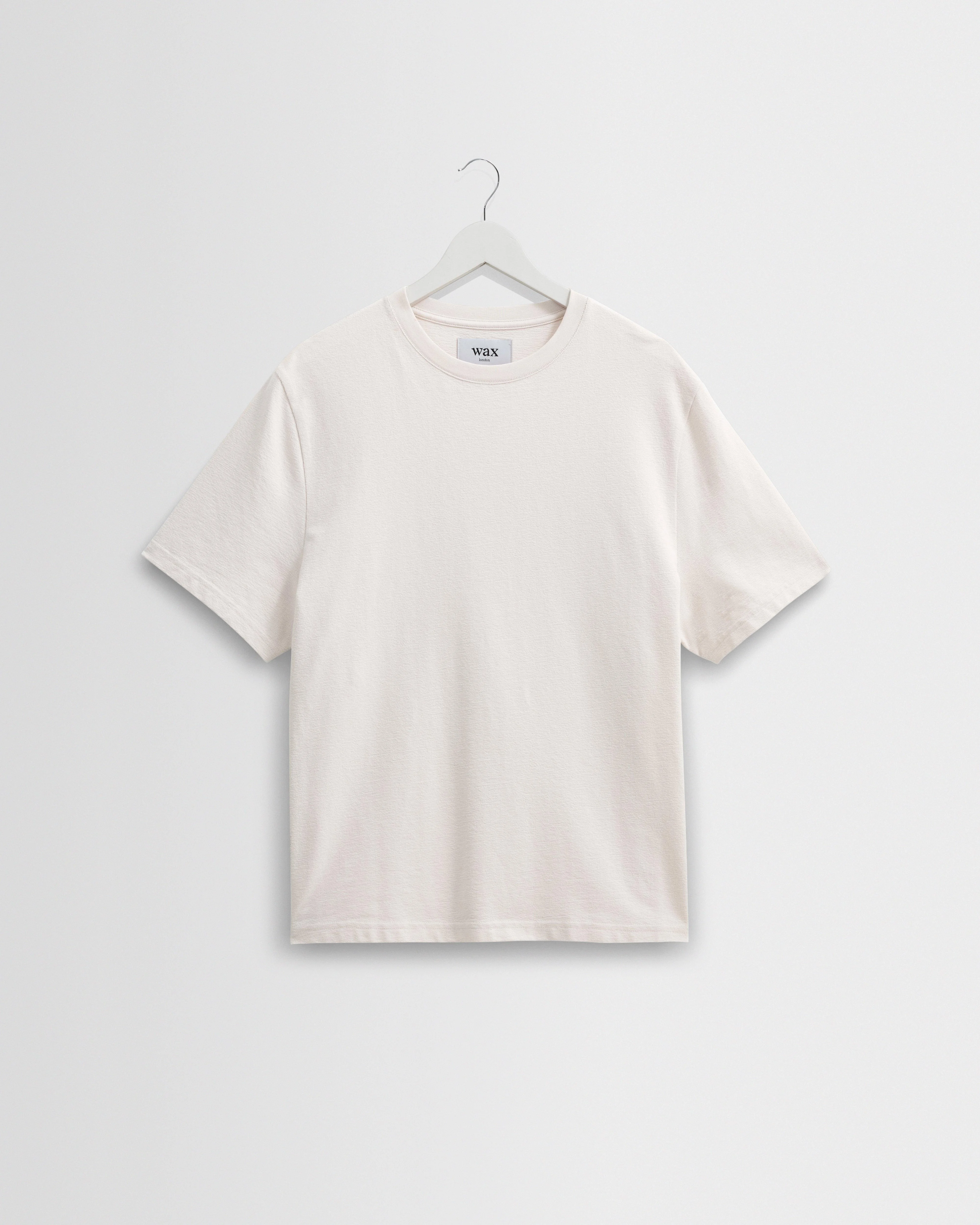 Dean - Ecru Textured Organic Cotton T-Shirt - 1