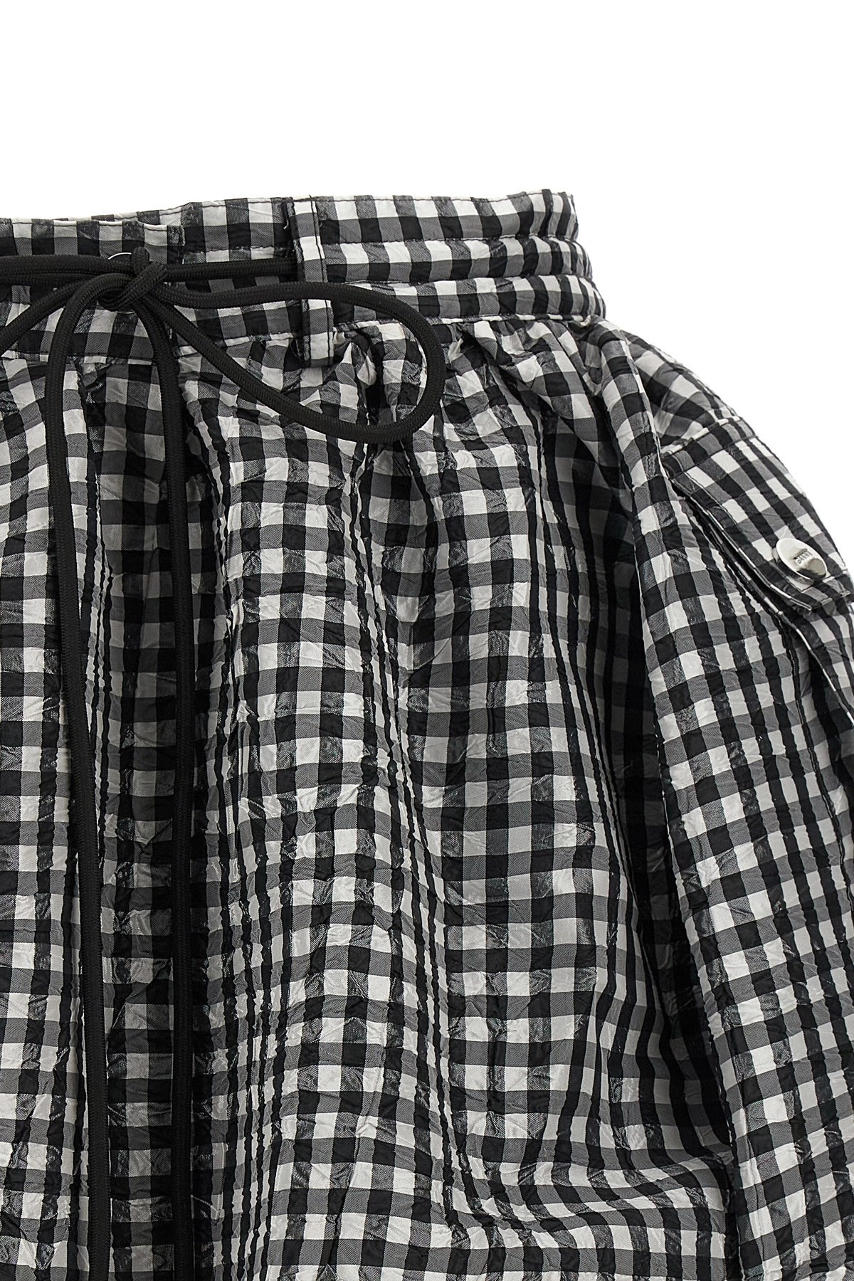 'Crinkled Check Mini Bubble' skirt - 4