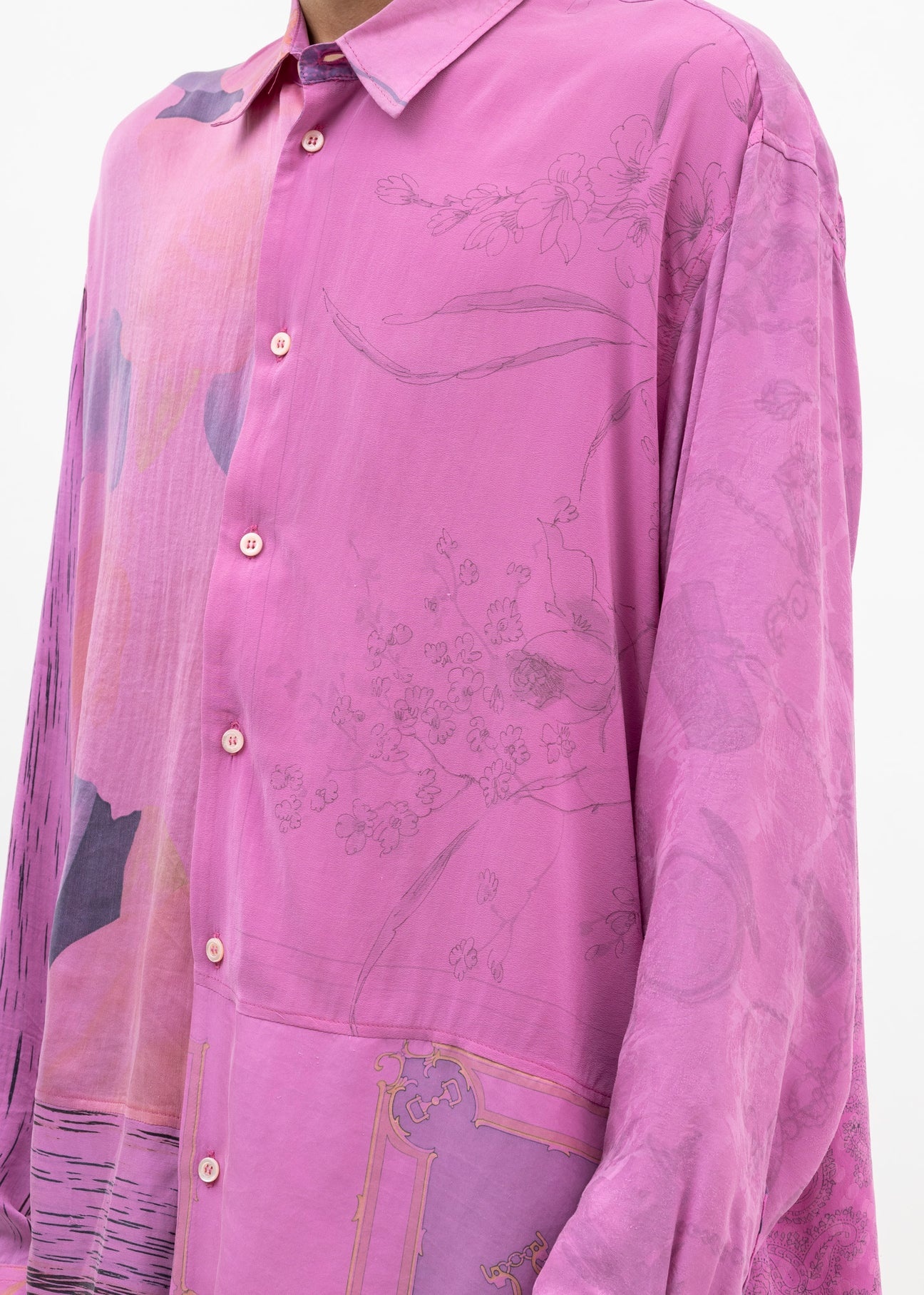 Pink Surplus Silk Shirt - 4