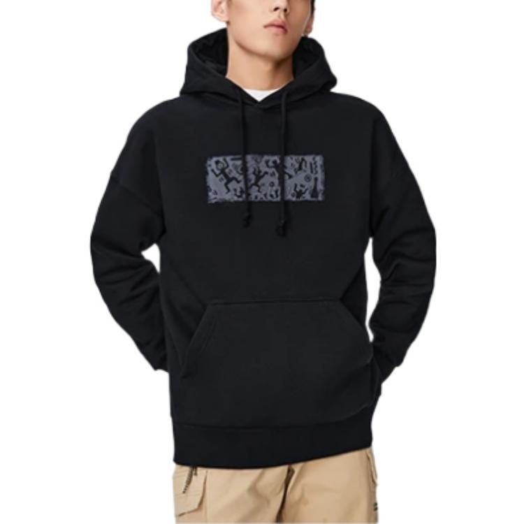 Li-Ning Graphic Hoodie 'Black' AWDSB43-1 - 4