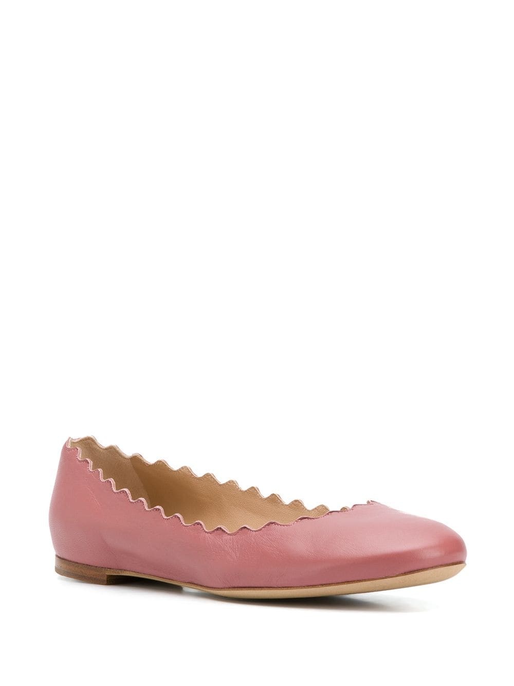 scalloped edge ballet pumps - 2