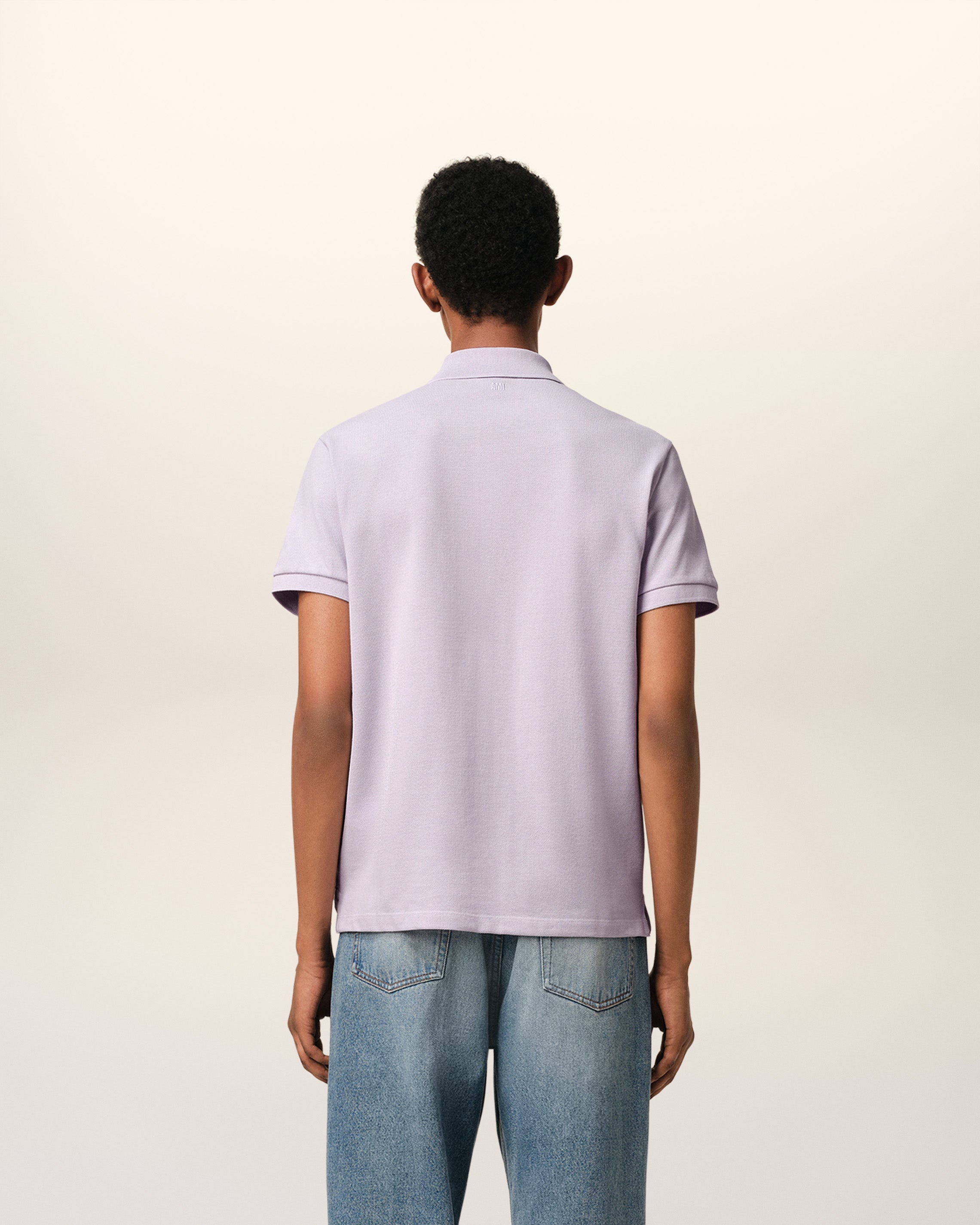 PURPLE COTTON AMI DE COEUR POLO SHIRT - 5