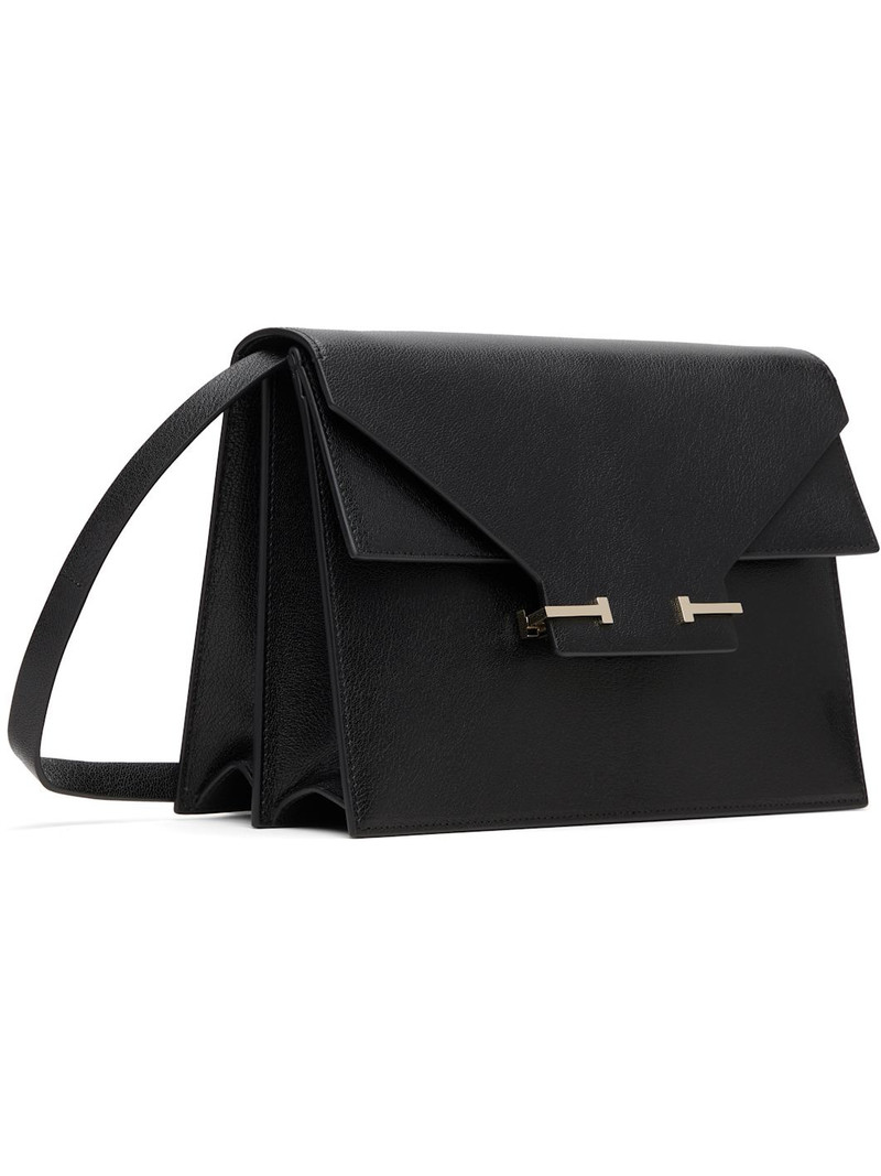 TOM FORD Black Supple Leather Aube Shoulder Bag outlook