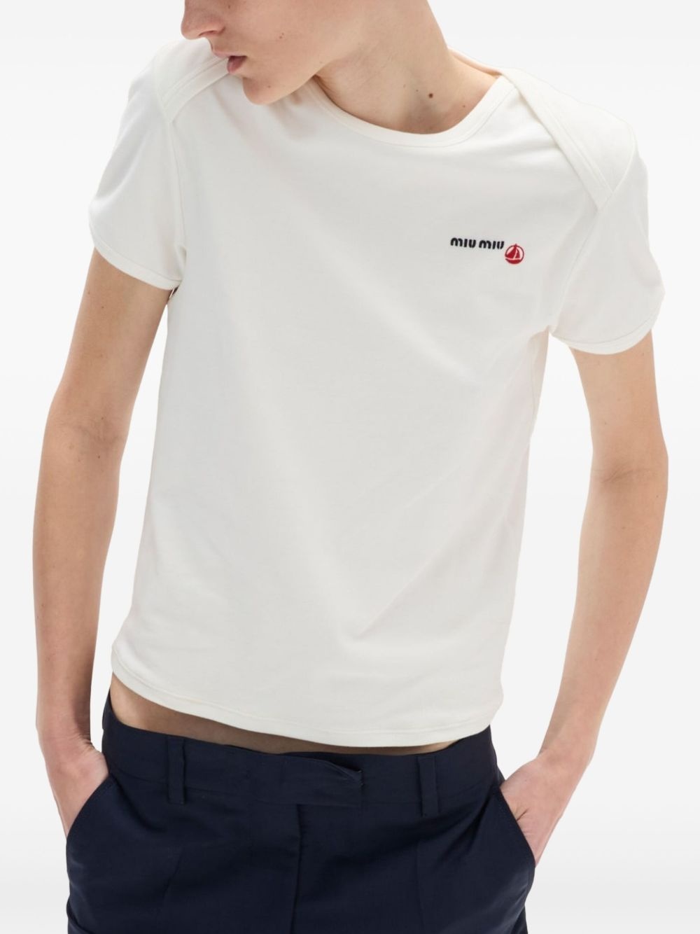 x Petit Bateau embroidered  T-shirt - 4