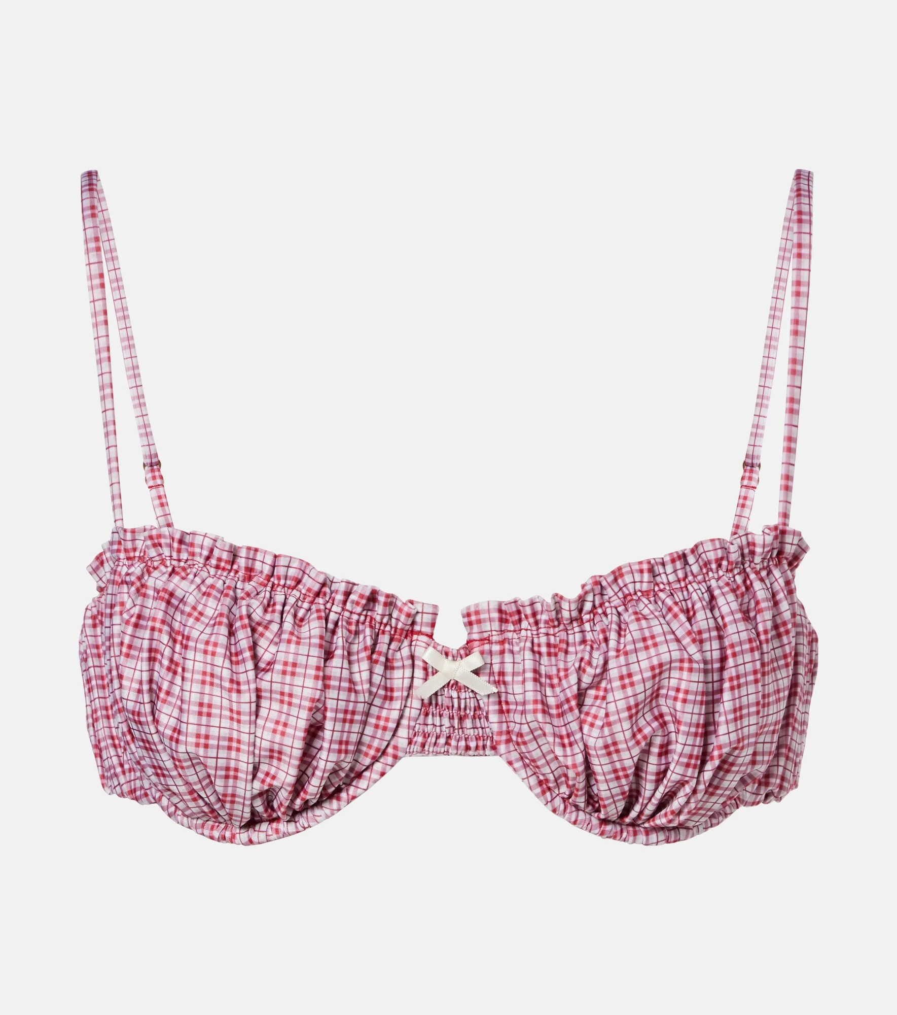 Moana checked bikini top - 1