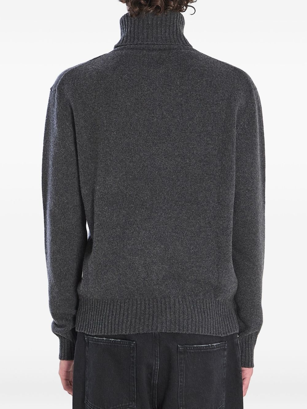 ribbed turtleneck sweater - 4