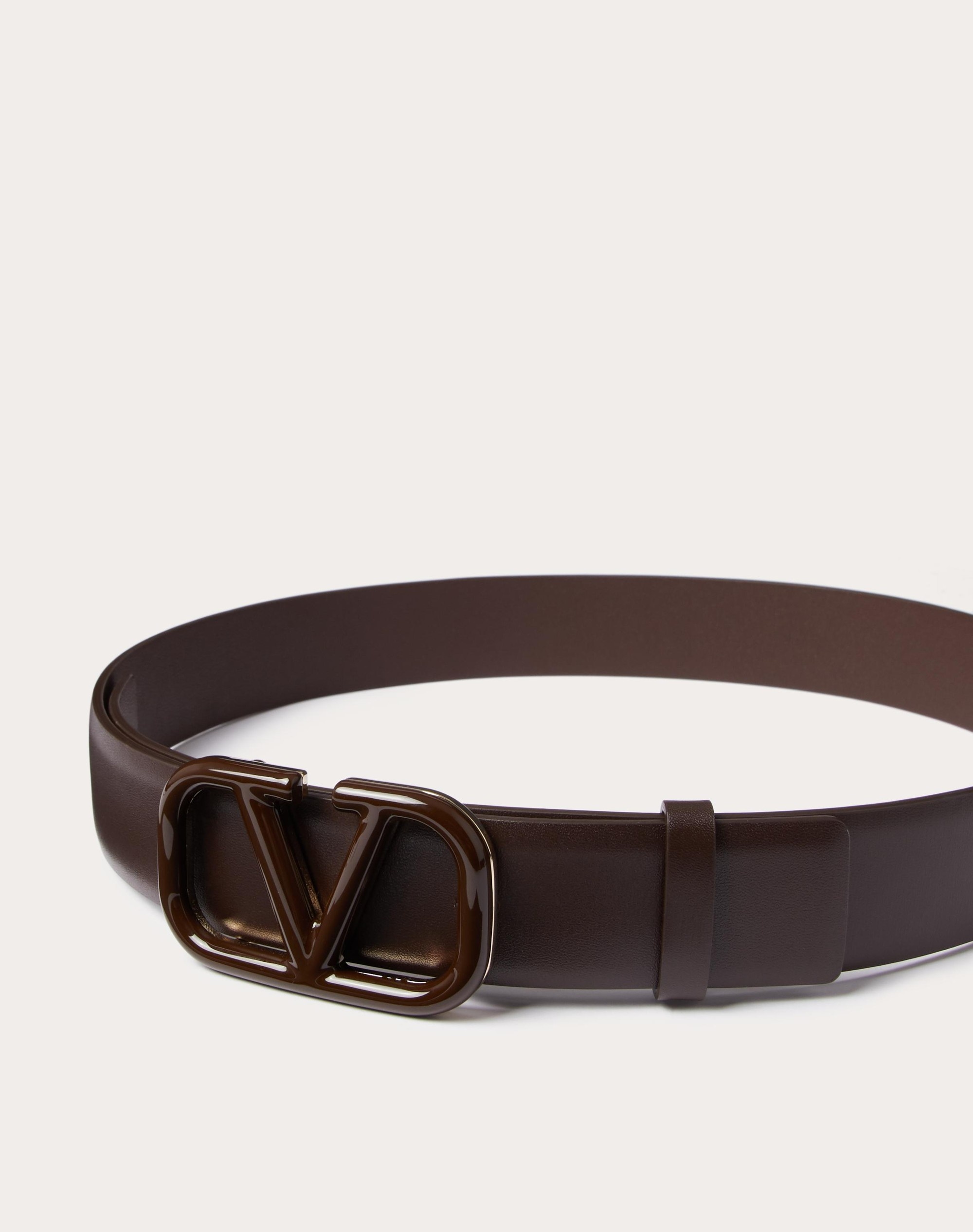 Valentino VLOGO SIGNATURE BELT IN SHINY CALFSKIN 30MM