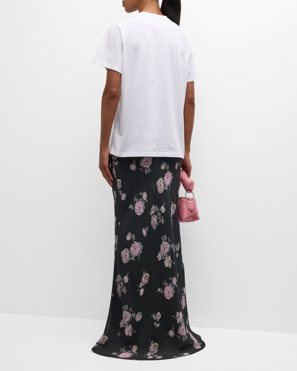 Floral Crepe Maxi Skirt - 3