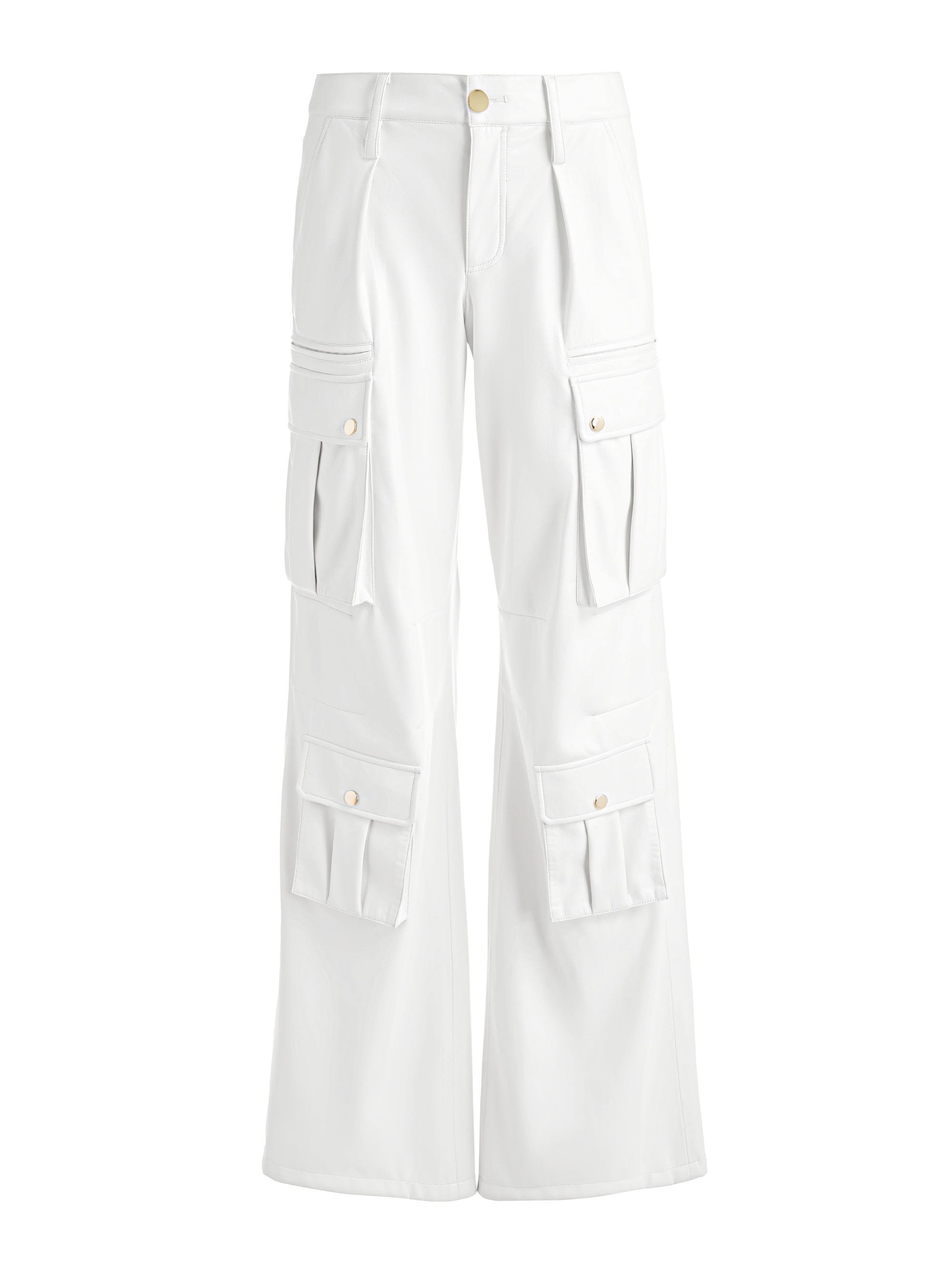 JOETTE VEGAN LEATHER CARGO PANT - 1